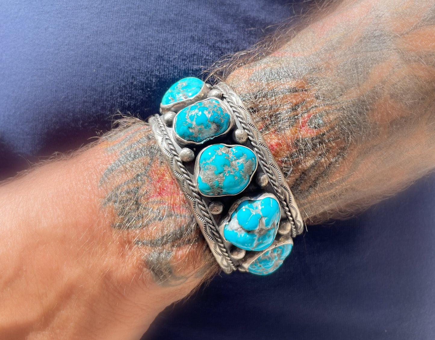 big men's turquoise cuff