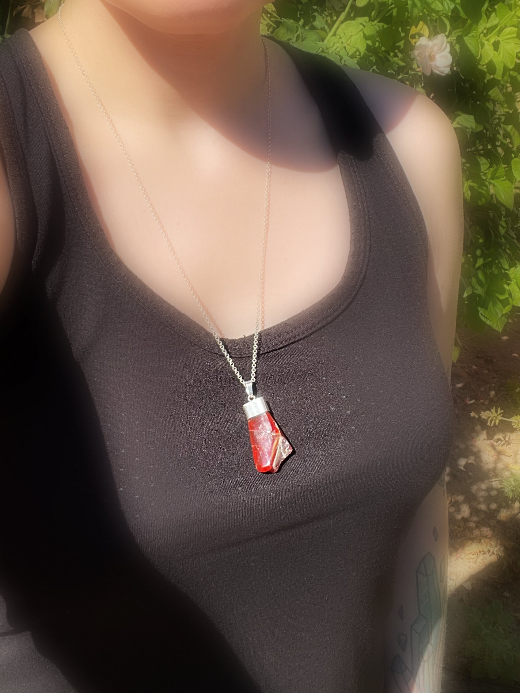 fire opal necklace