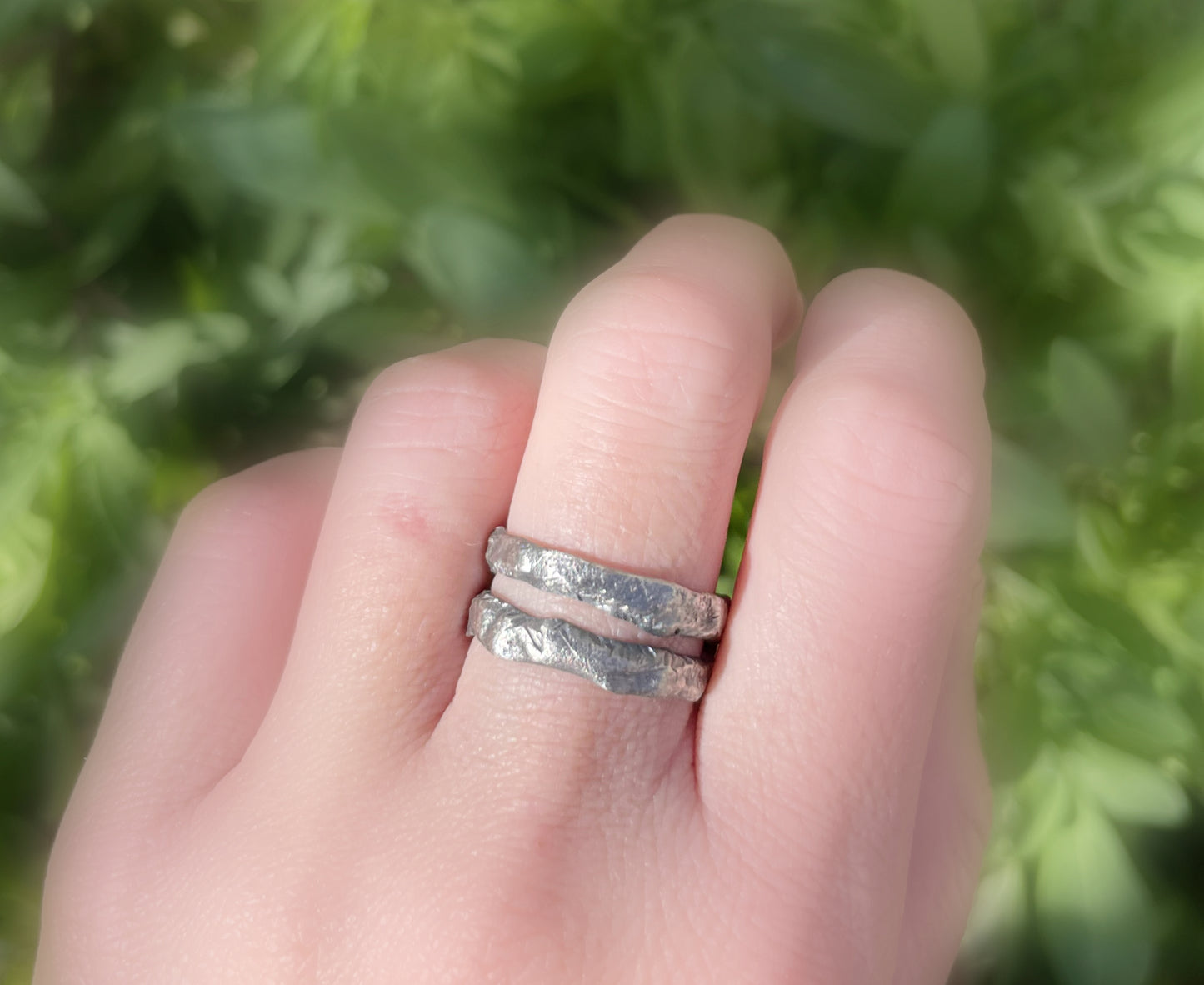 silver split shank ring