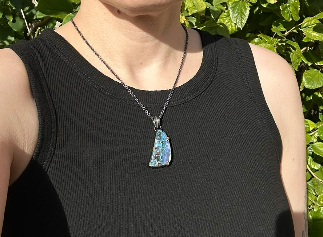 Boulder Opal Necklace gift for women