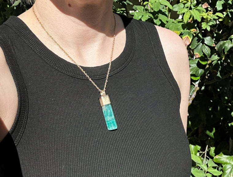 Vanadium Emerald Crystal Pendant