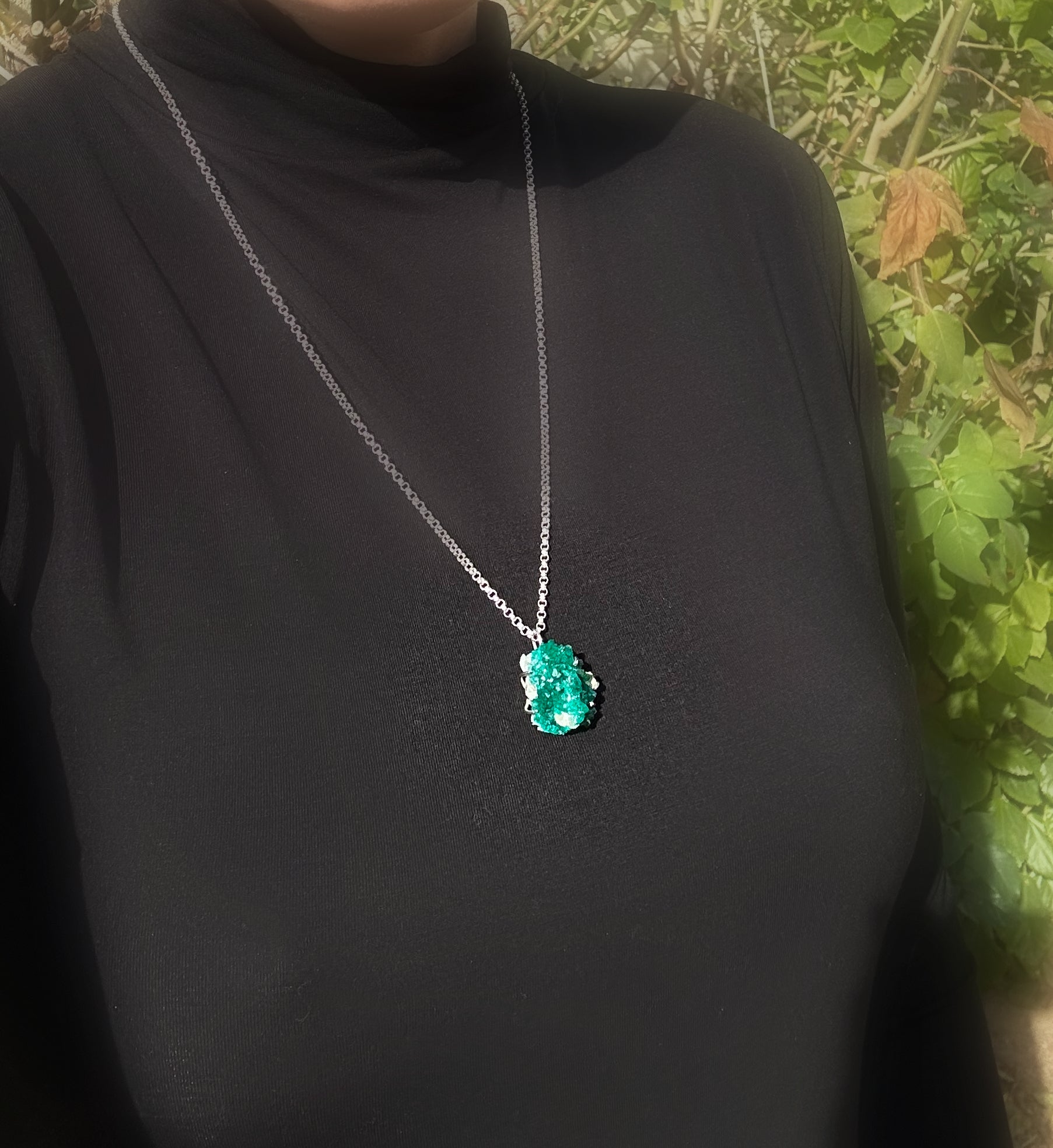 dioptase necklace 