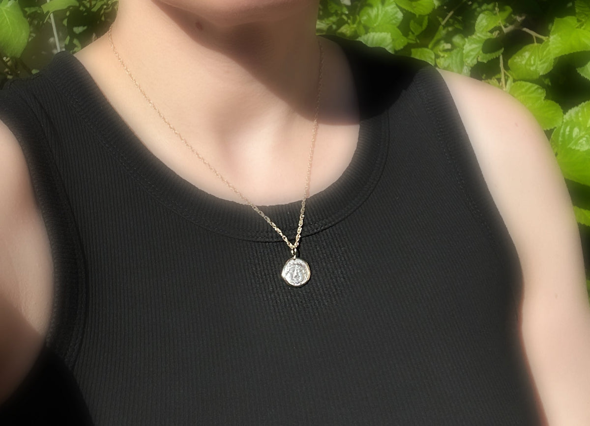 Greek Medusa Coin Necklace Unique Coin Jewelry for Women