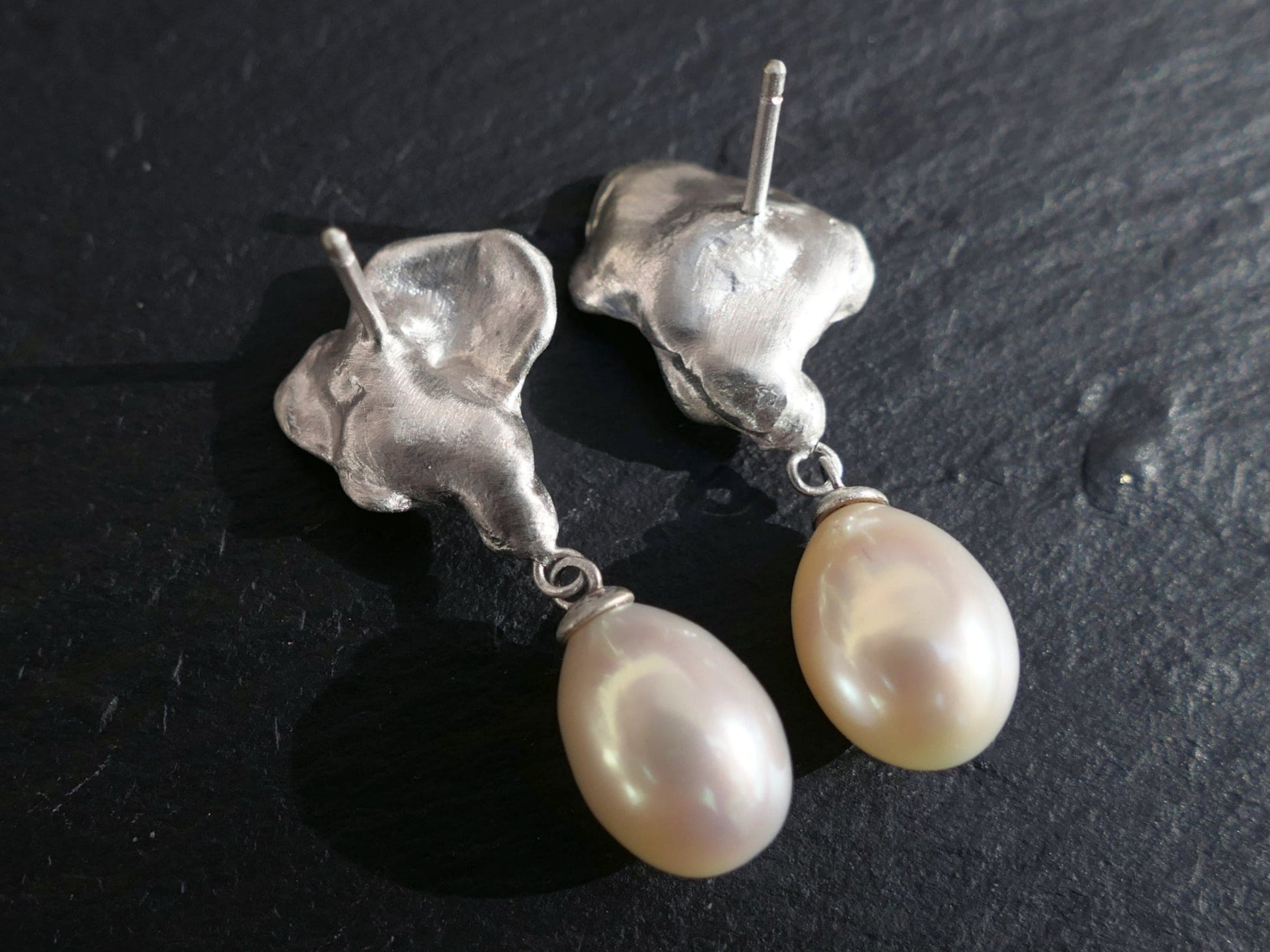 unique pearl dangle earrings