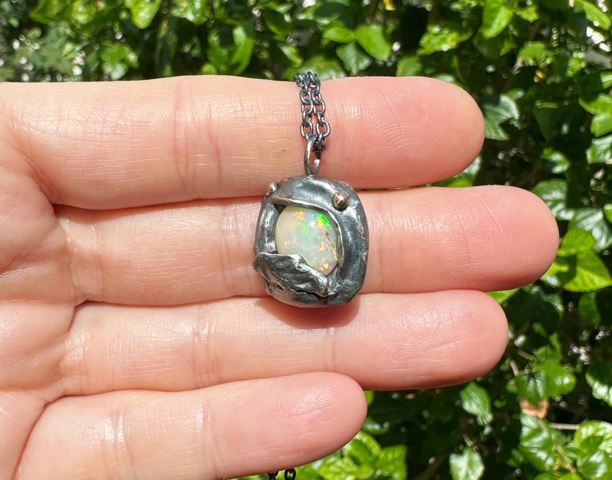 Ethiopian opal pendant charm