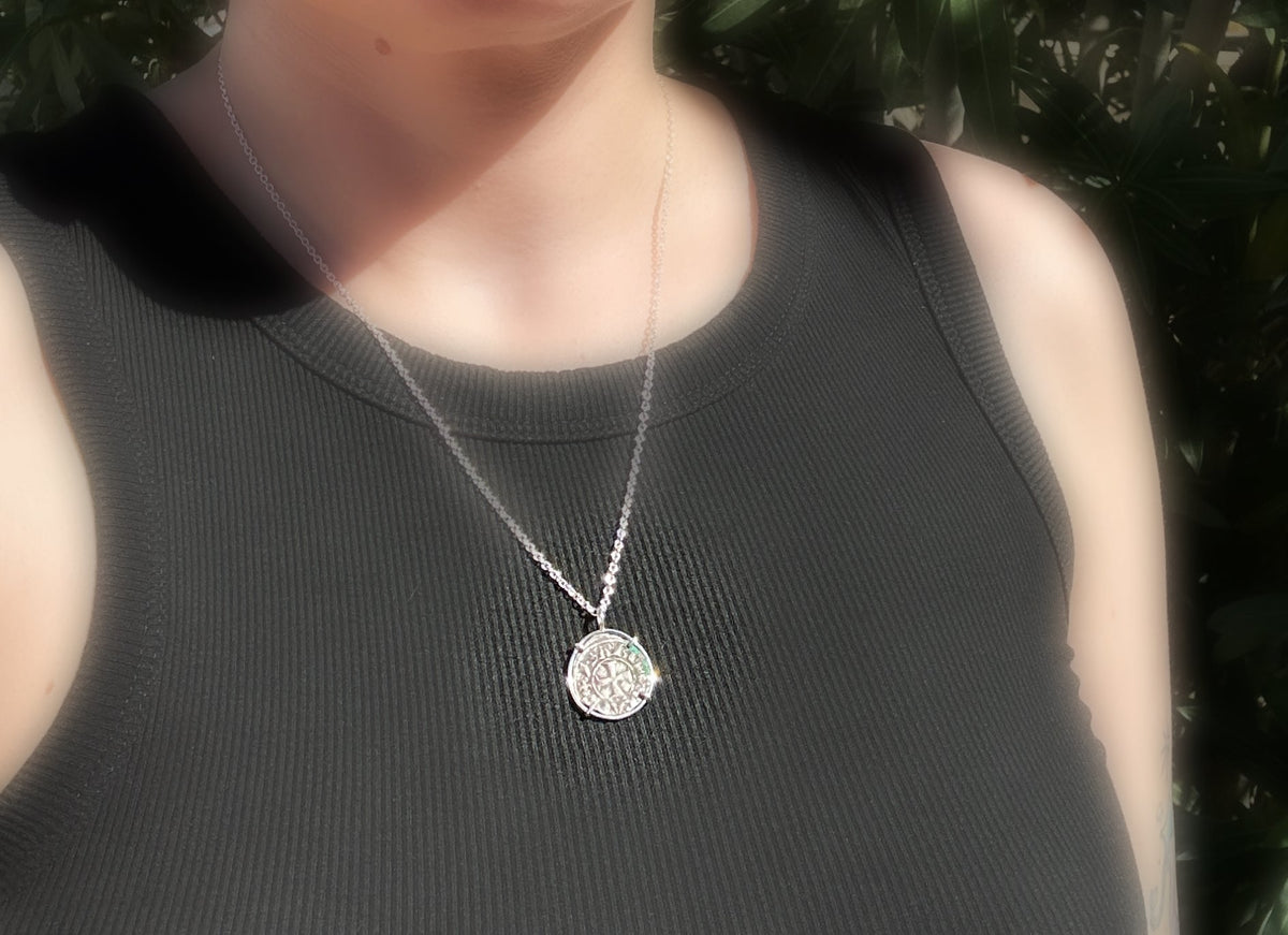 Genuine Crusader Coin Necklace for Men and Women