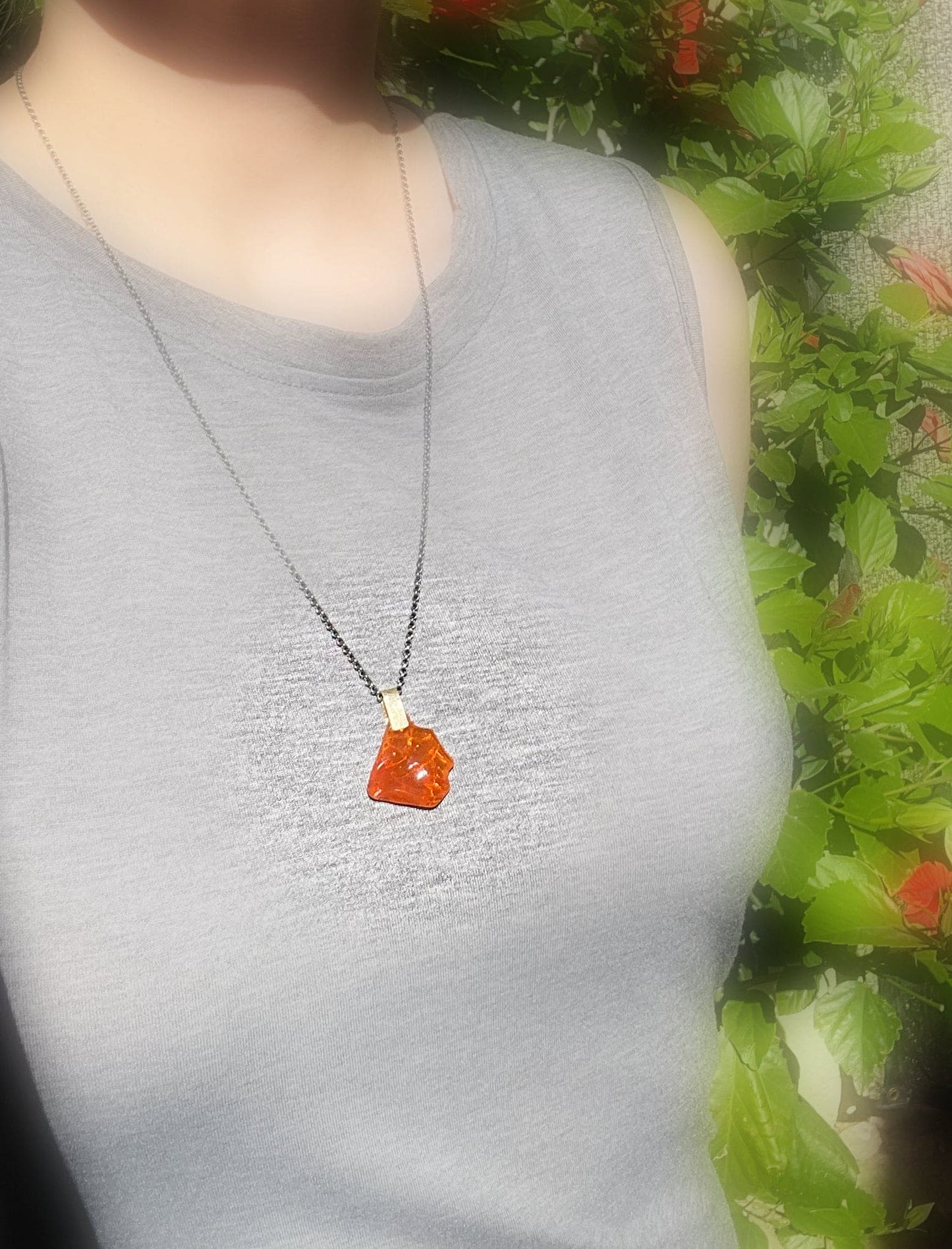 fire opal necklace long layering necklace