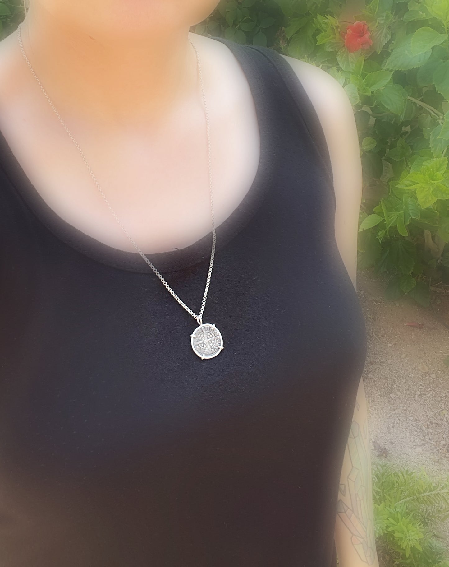 minimalist coin necklace, numismatic jewelry