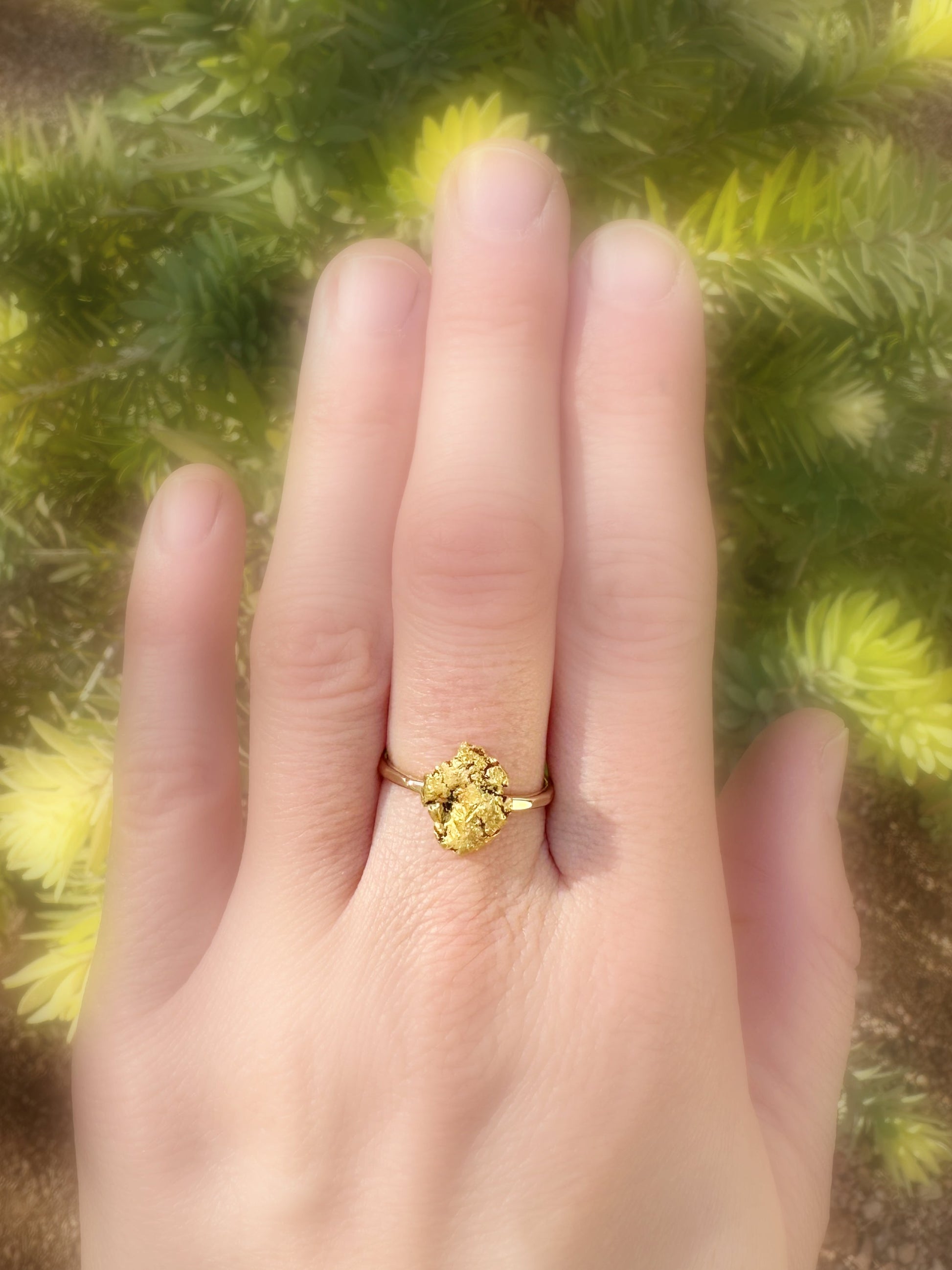 real gold nugget ring