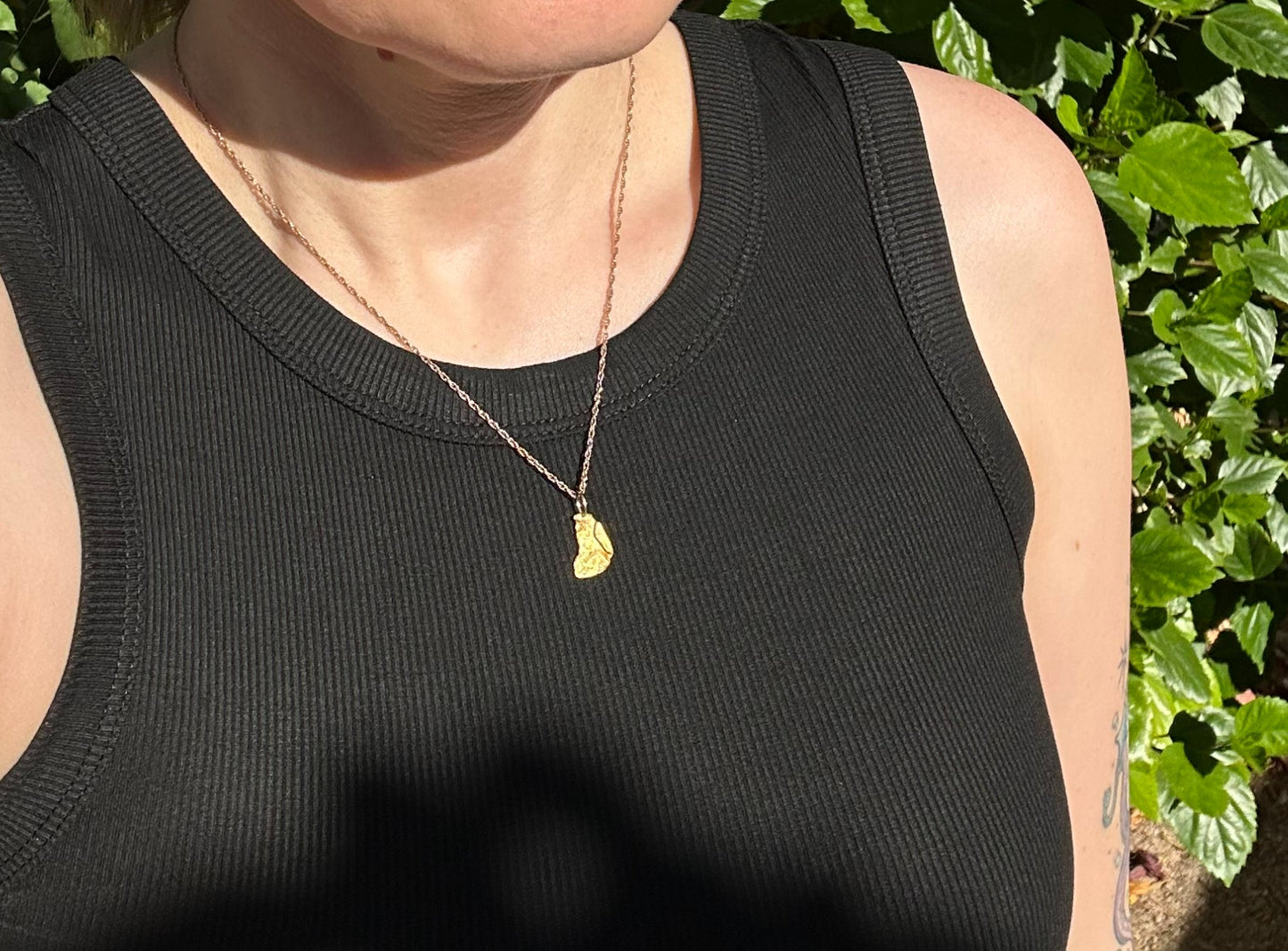 Australia gold nugget necklace