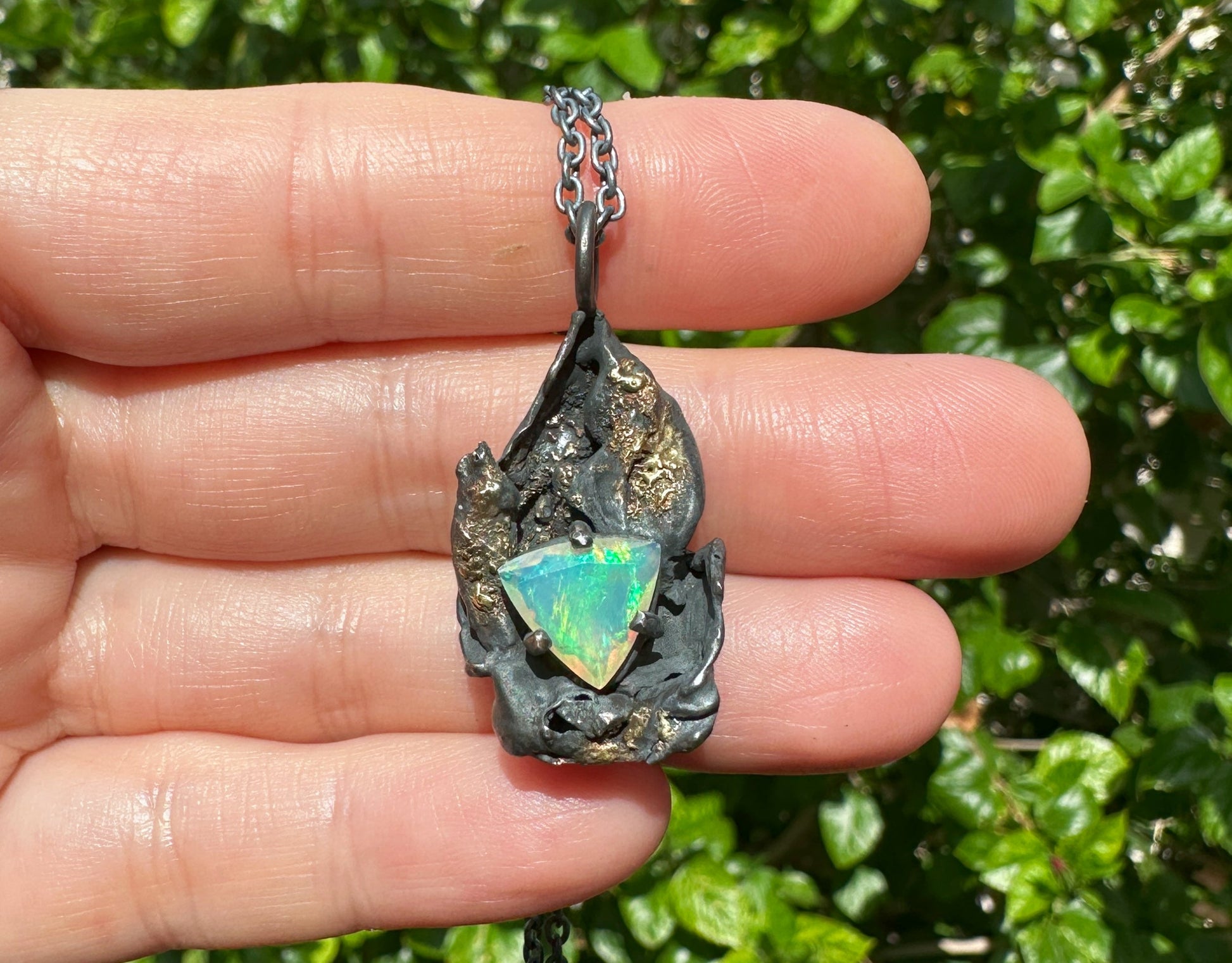 watercast opal pendant charm
