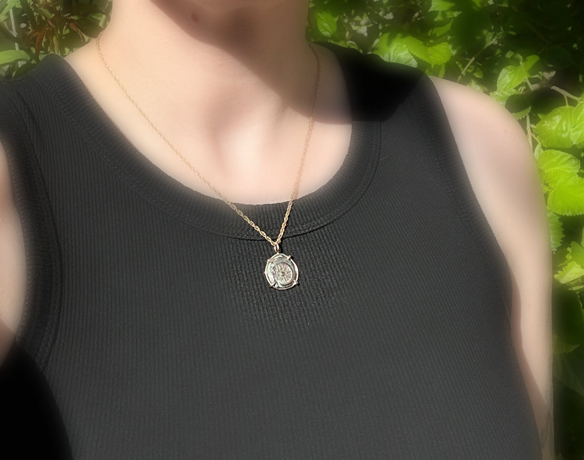 Genuine Widows Mite coin necklace