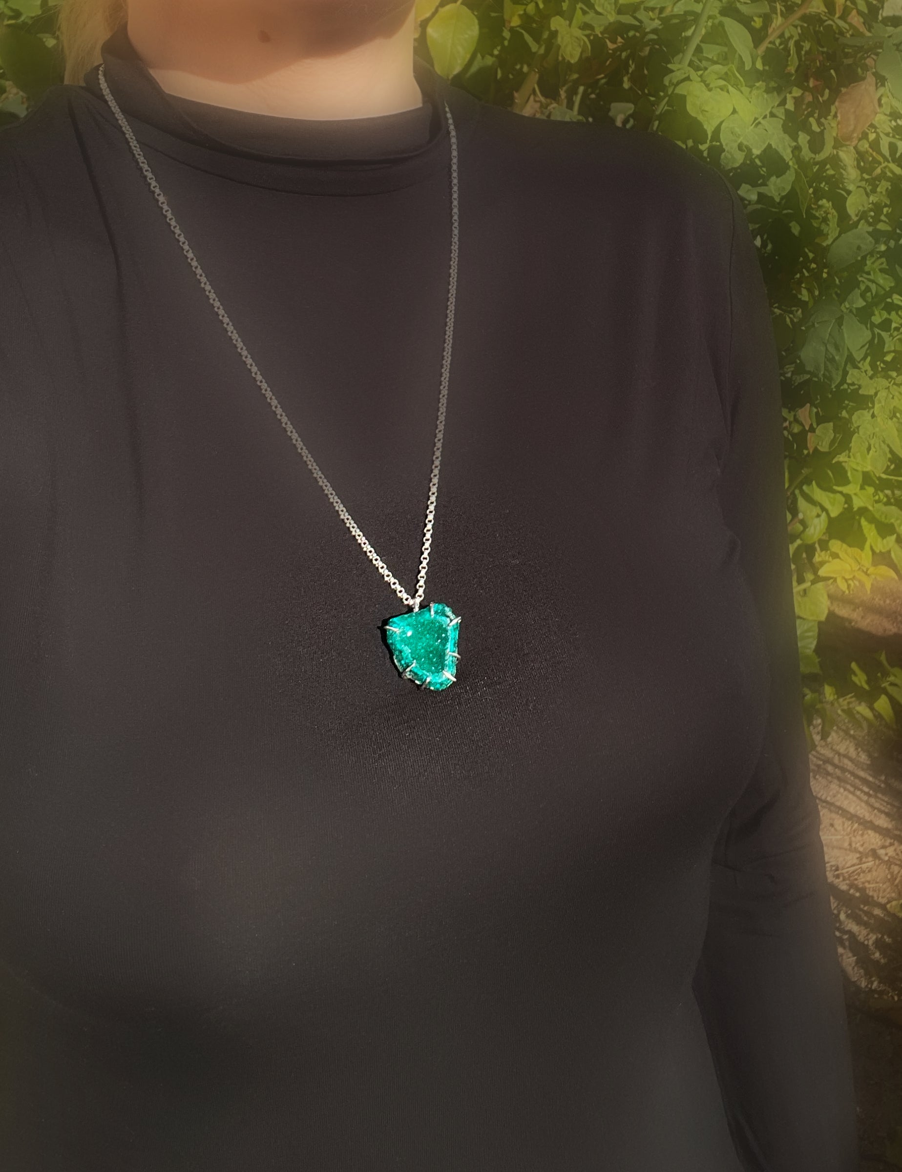 dioptase necklace