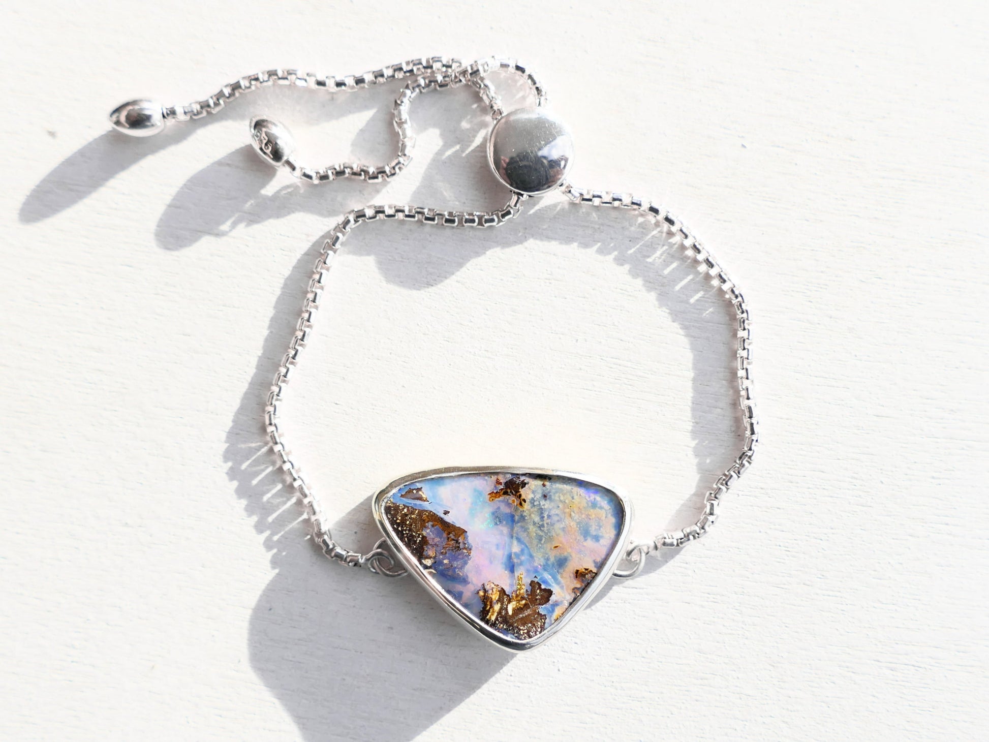Sterling Silver Boulder Opal Bracelet