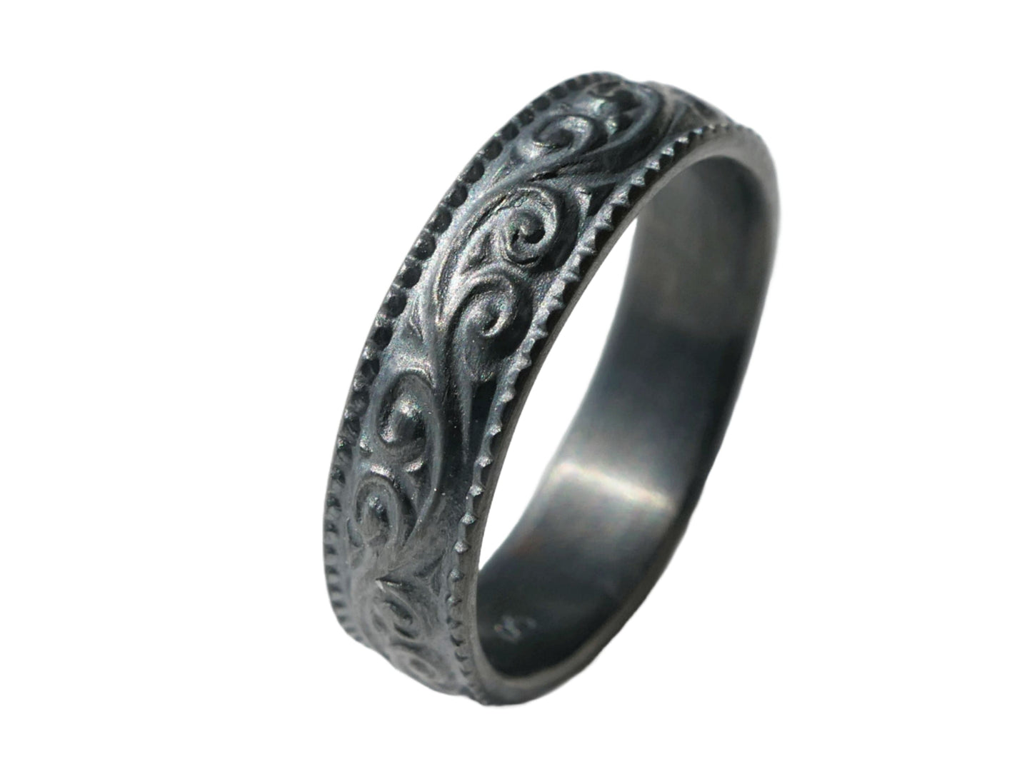 black silver wedding band unusual wedding ring