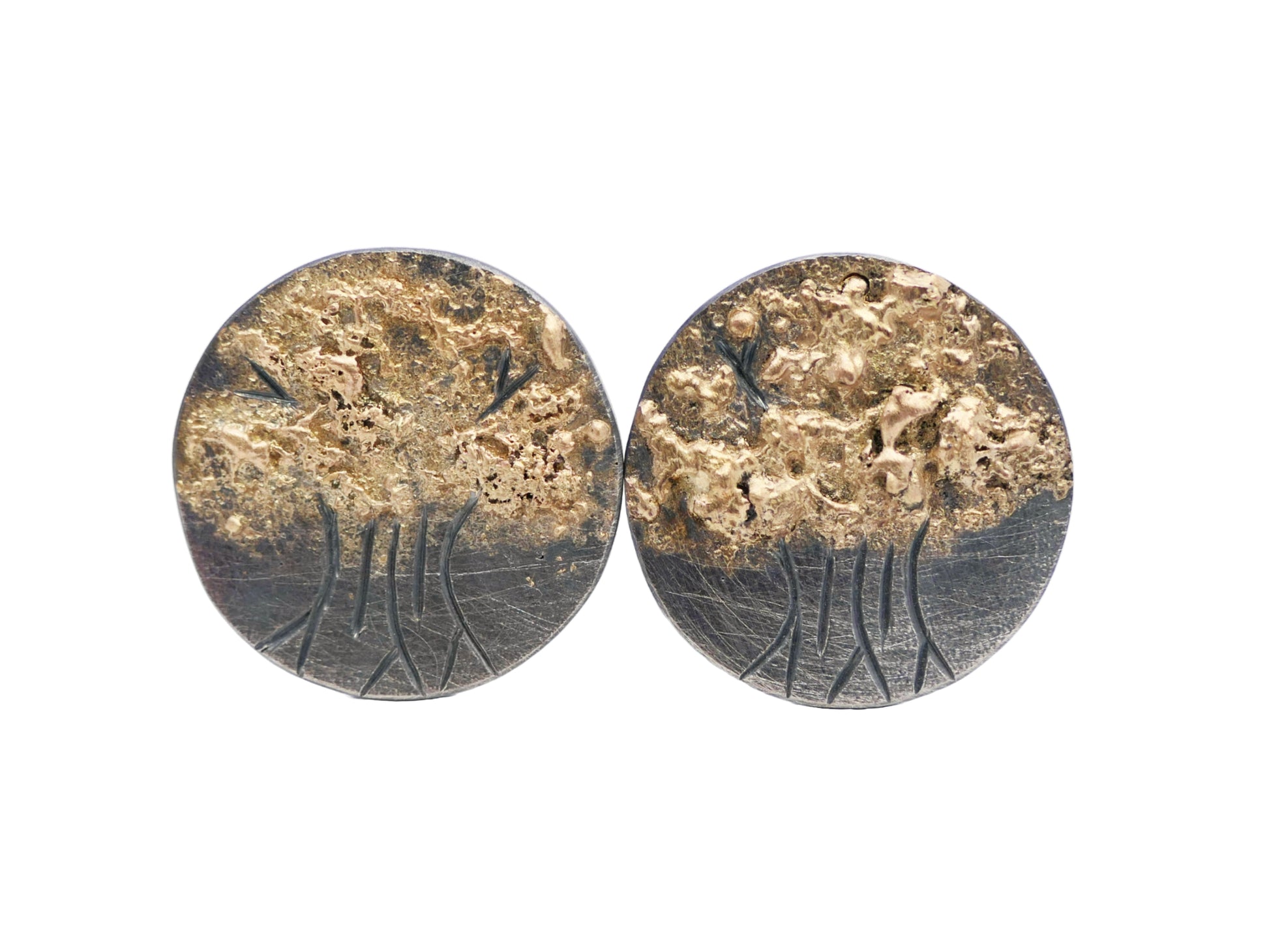 two tone cufflinks, unique gift for men