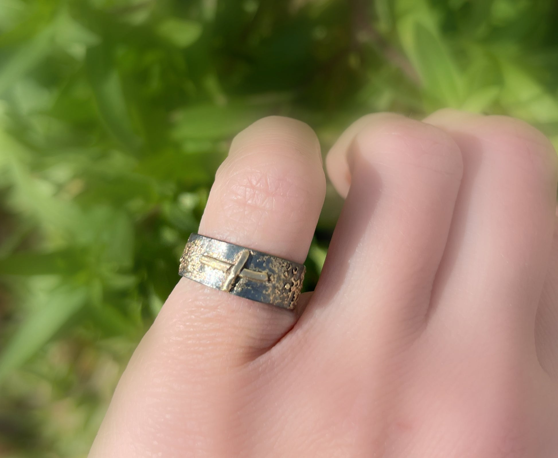 gold rune ring, viking wedding ring