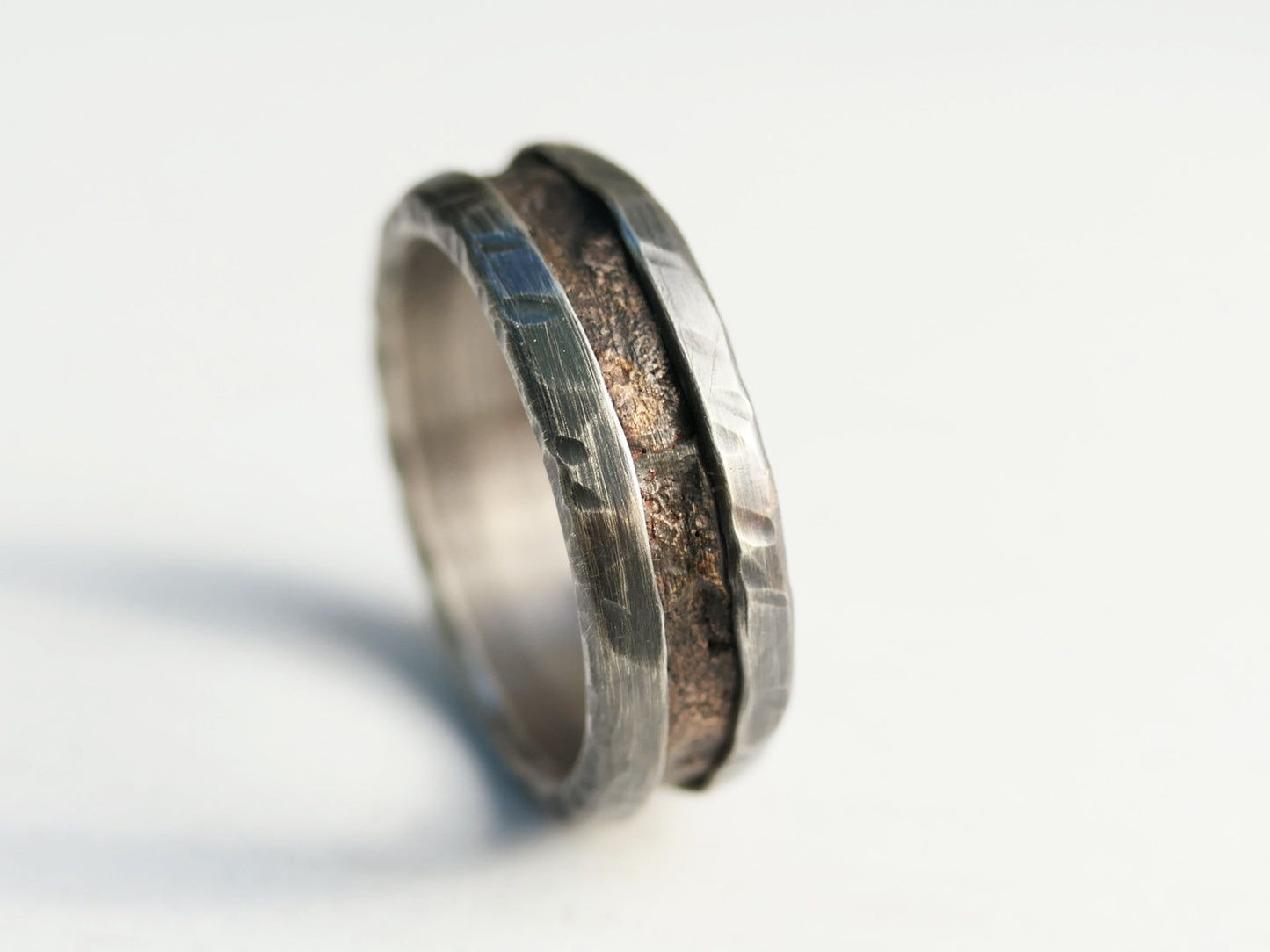 Unique Men's Ring bronze anniversary