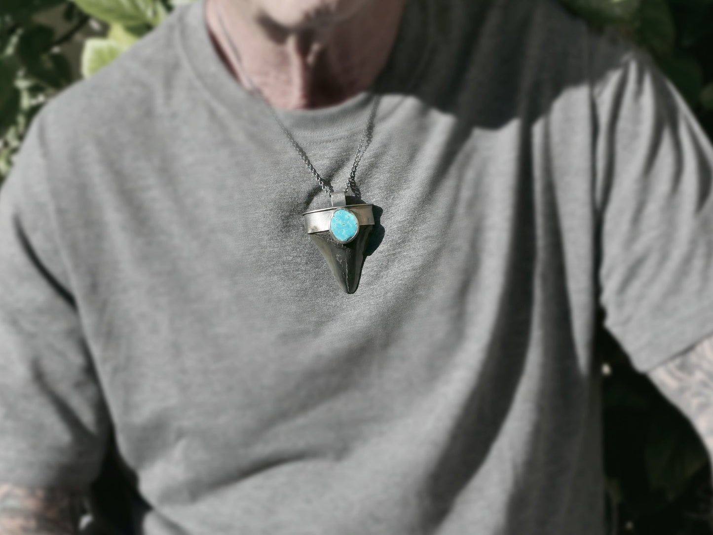 Megalodon tooth necklace for men