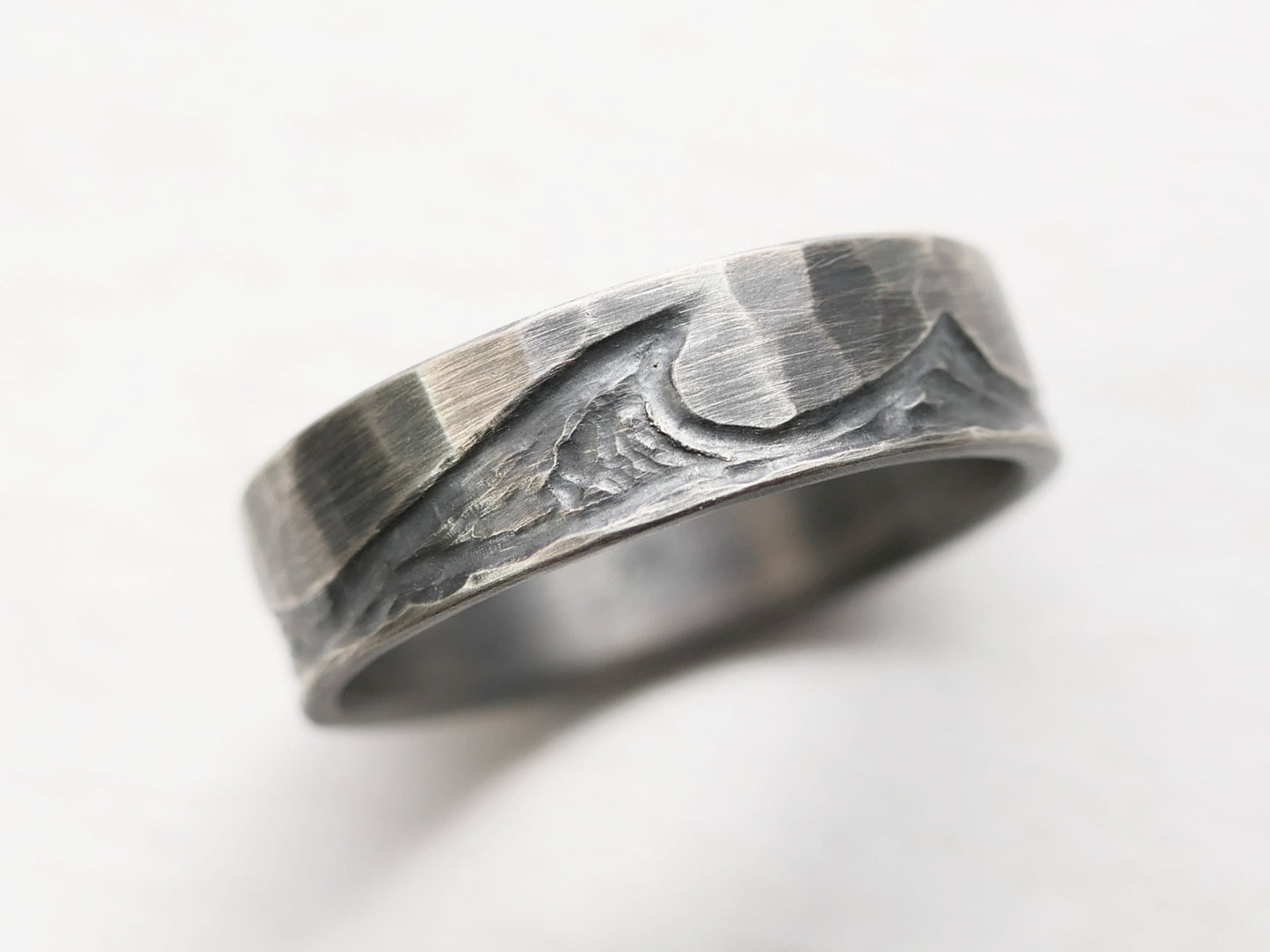 unique handmade sterling silver wave ring