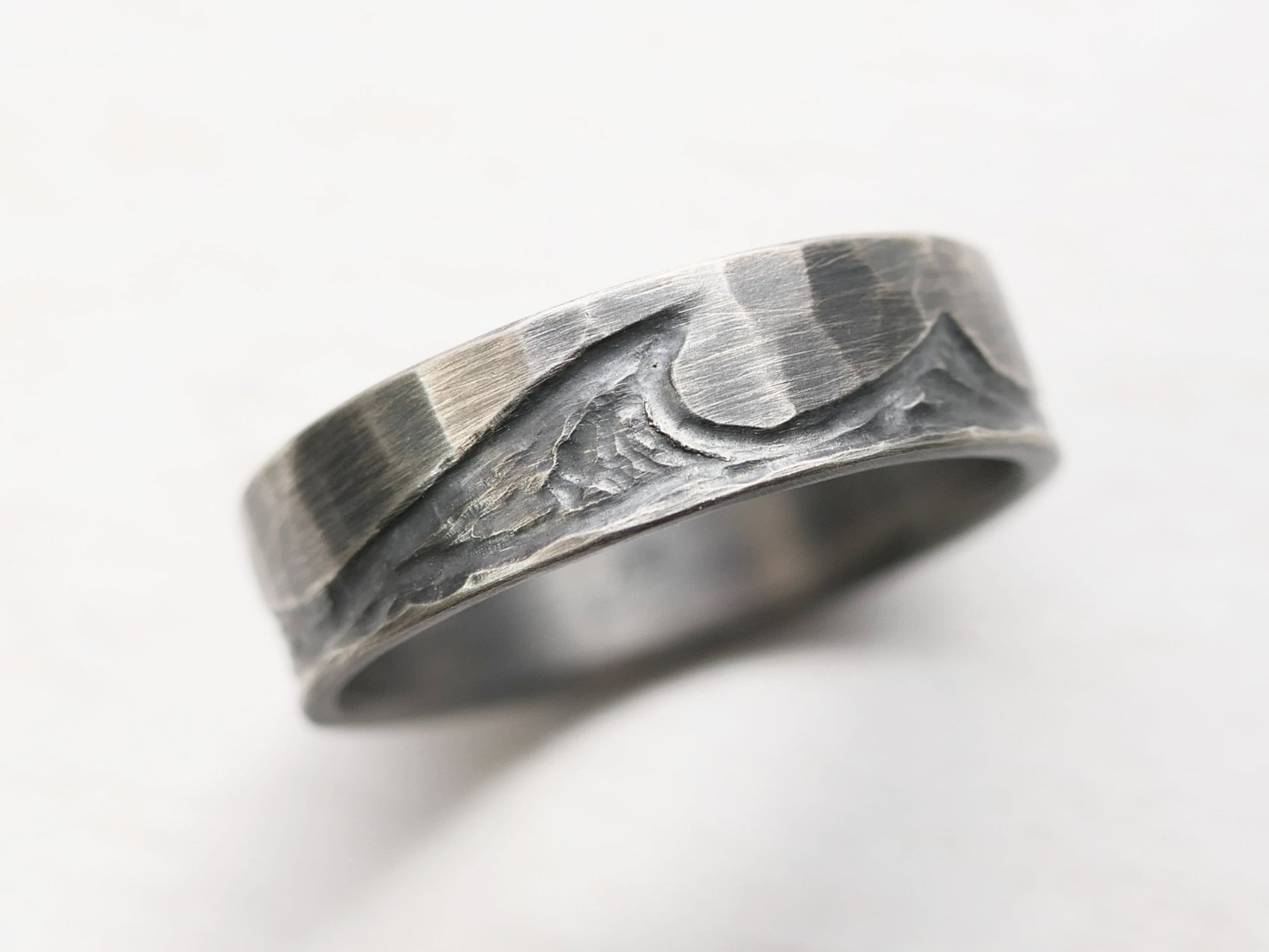 unique handmade sterling silver wave ring
