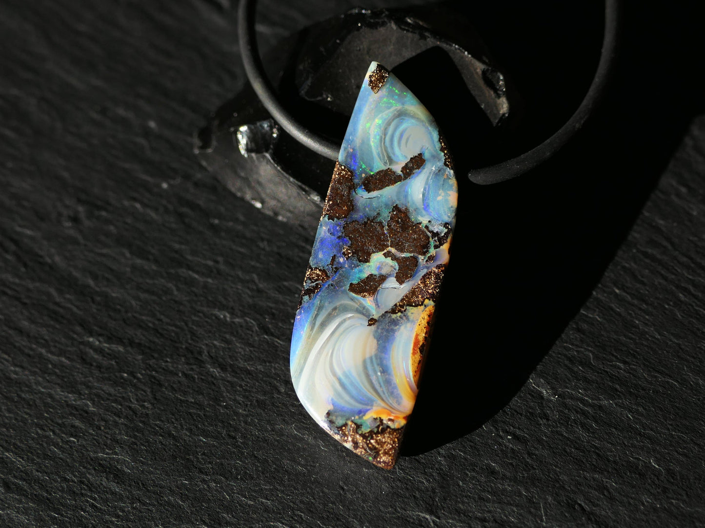 unique boulder opal pendant