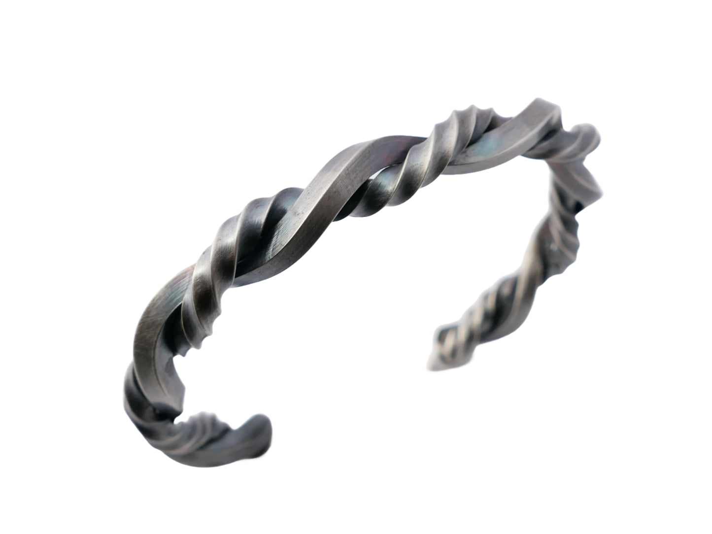 twist silver cuff bracelet