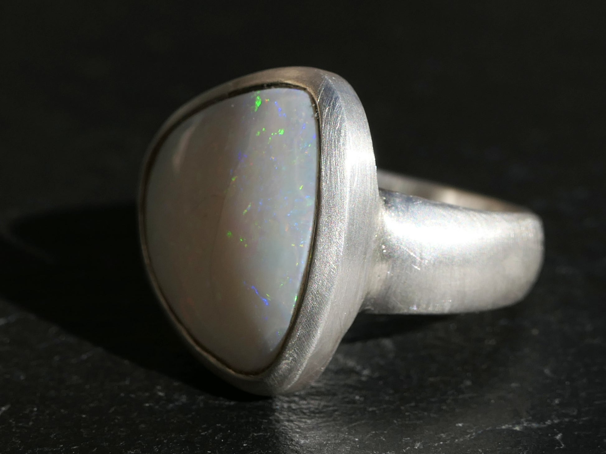 adjustable opal ring