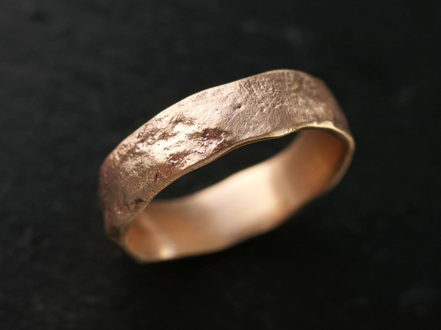 reticulated bronze ring unique bronze band for men
