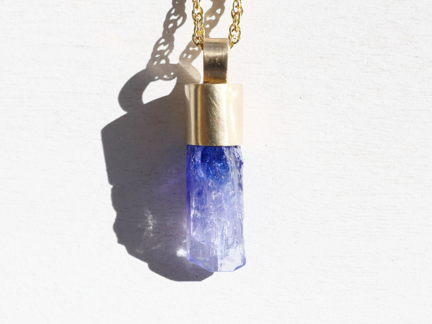 Tanzanite pendant genuine gemstone crystal