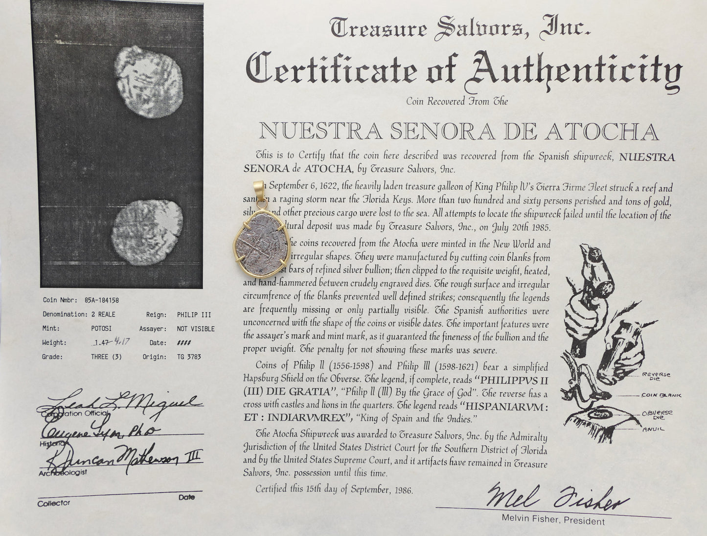 Atocha coin jewelry for men and women 