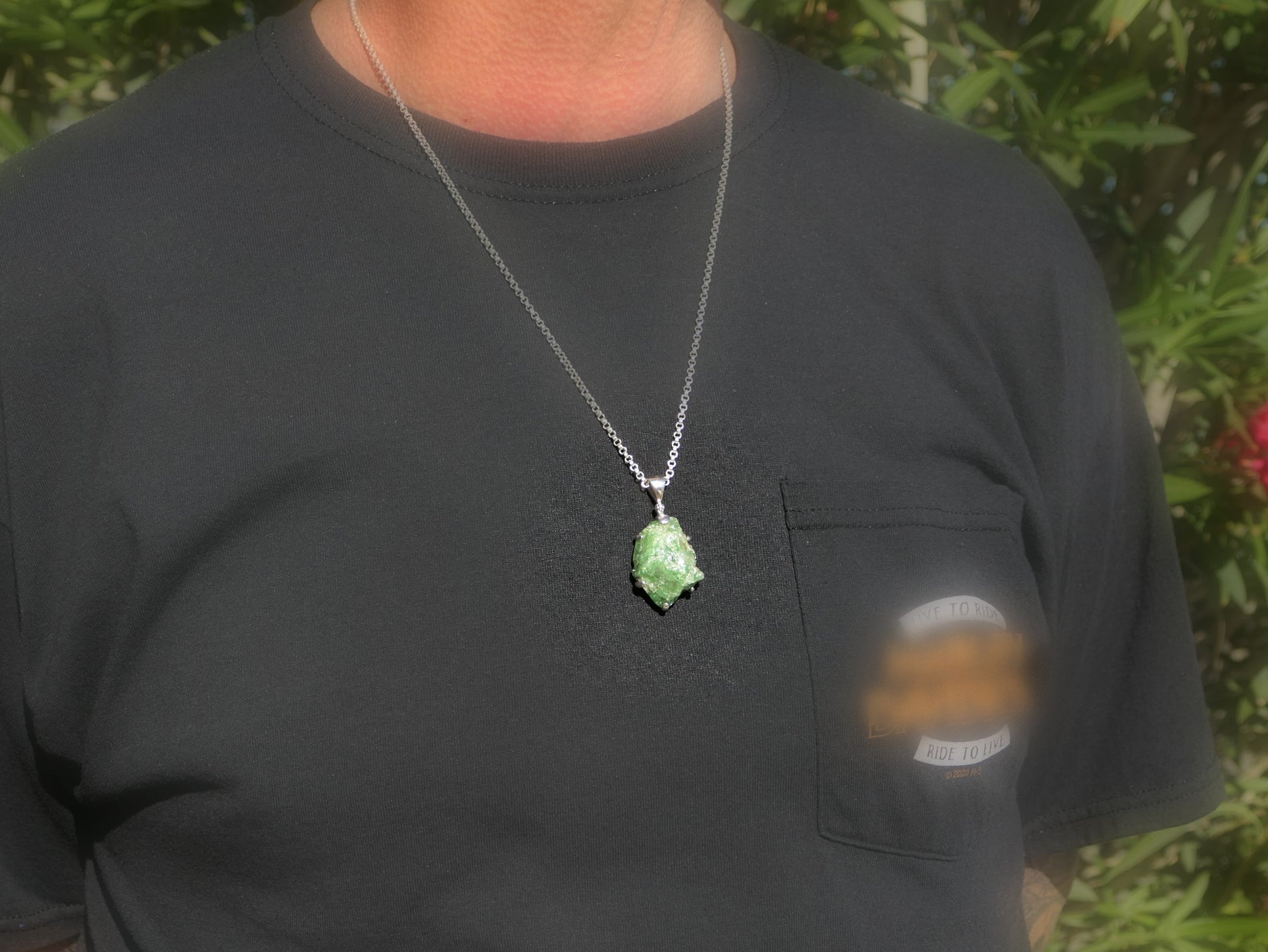 Big green tsavorite crystal