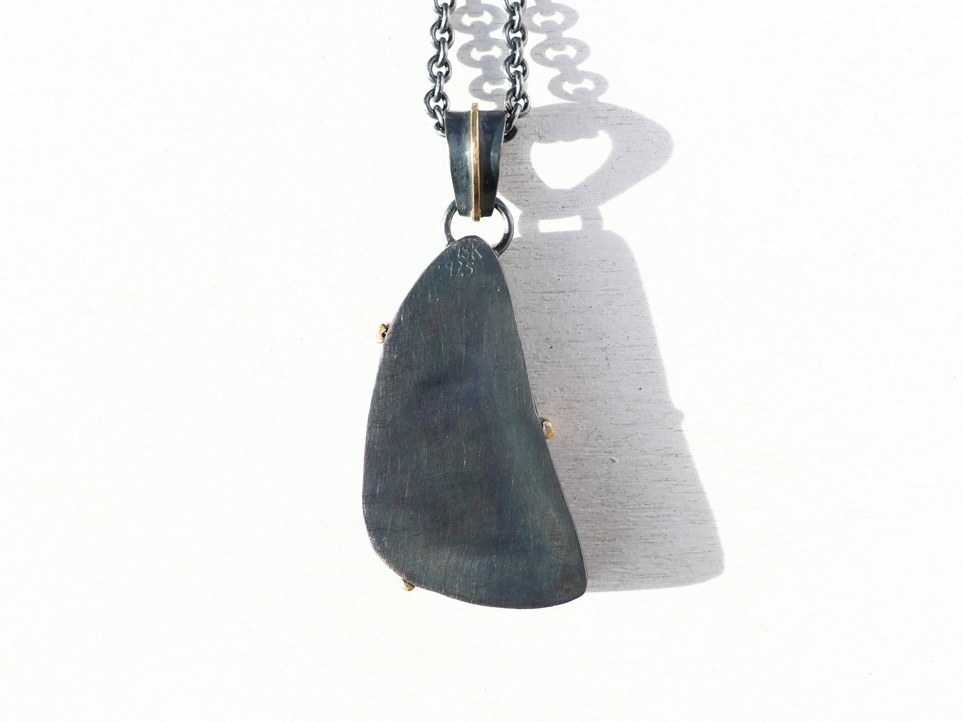 Boulder Opal Necklace customize it with an engraving