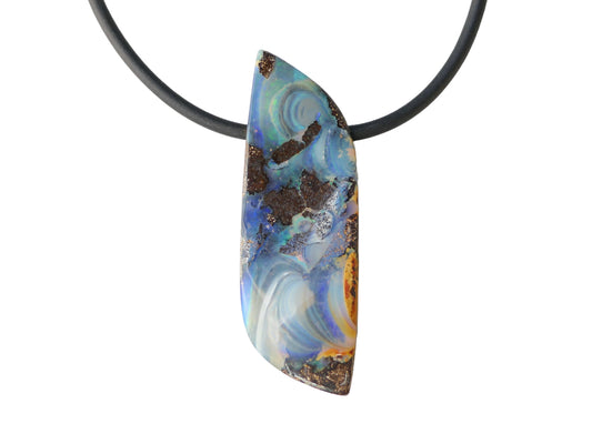 Australian boulder opal necklace