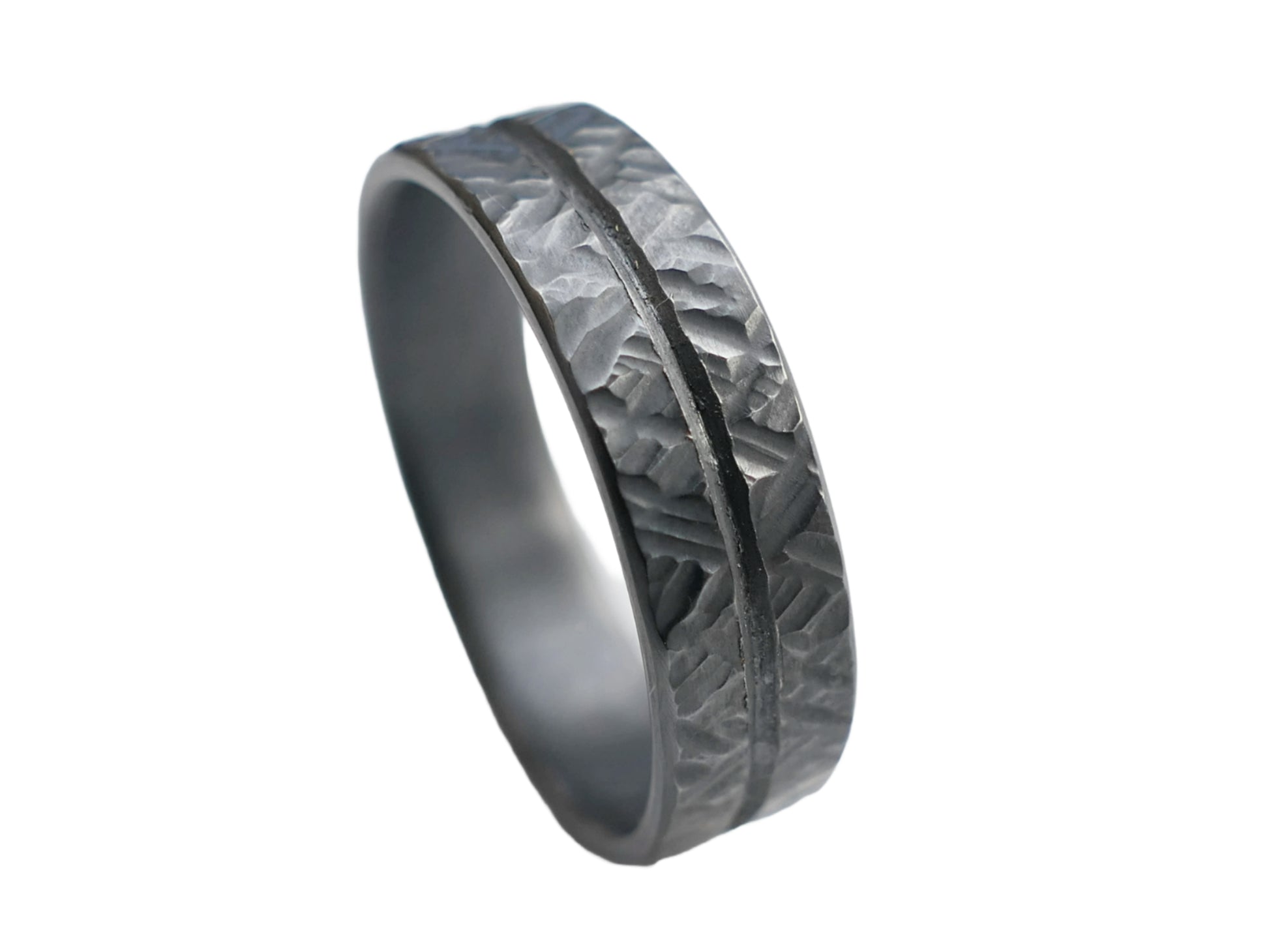 modern wedding band engraved