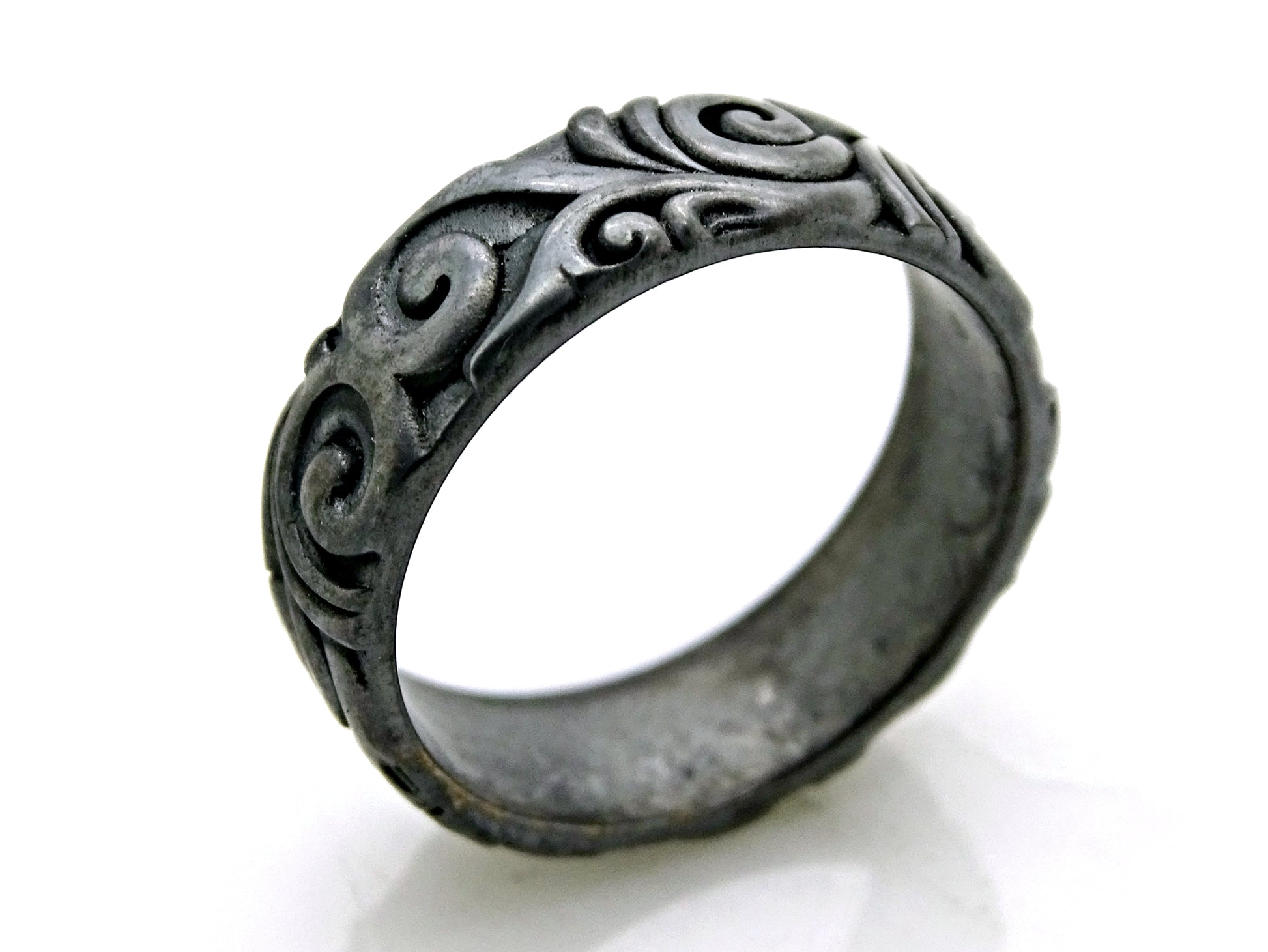 sculptural black sterling silver ring - CrazyAss Jewelry Designs