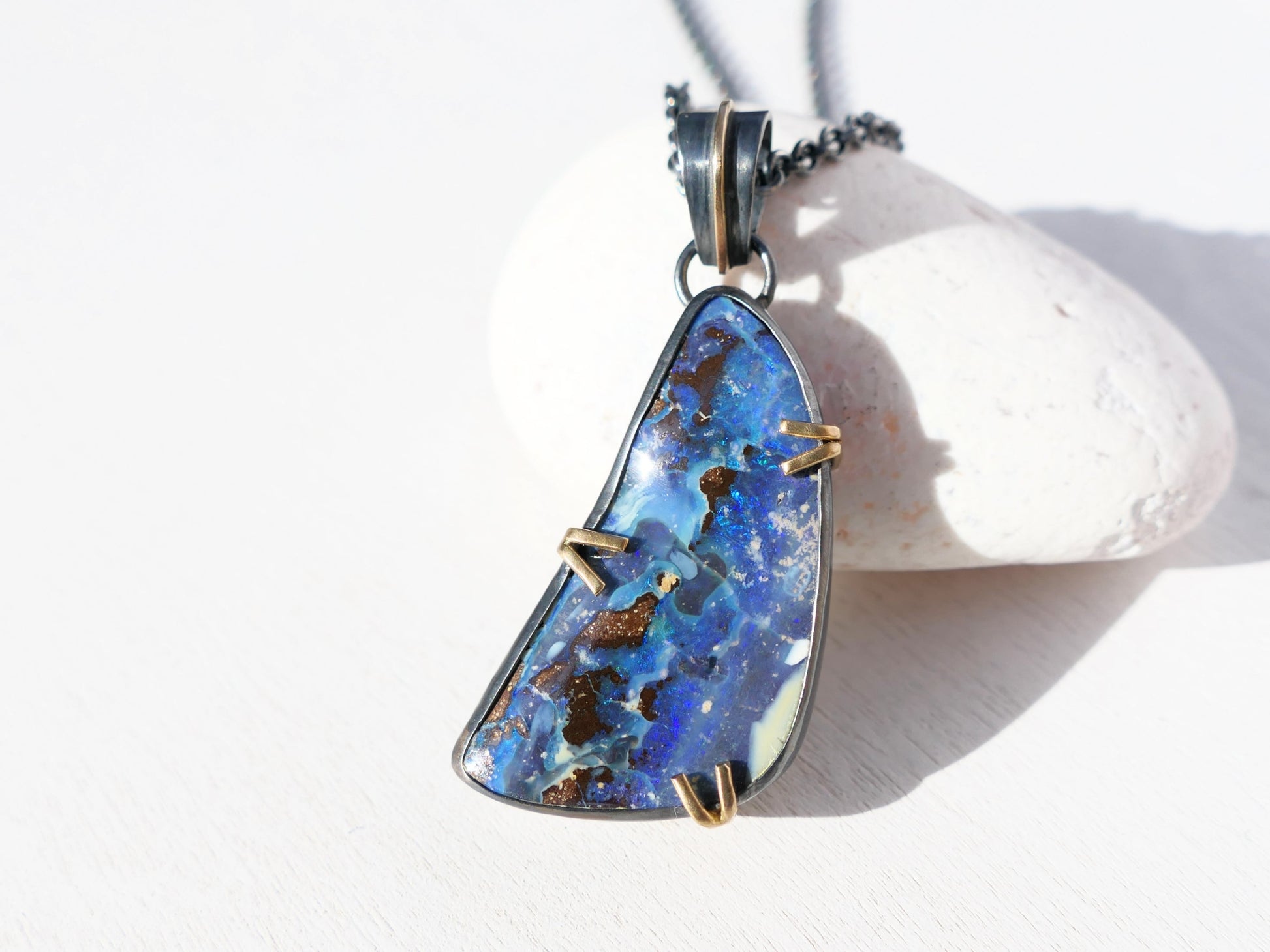 Blue Boulder Opal Jewelry