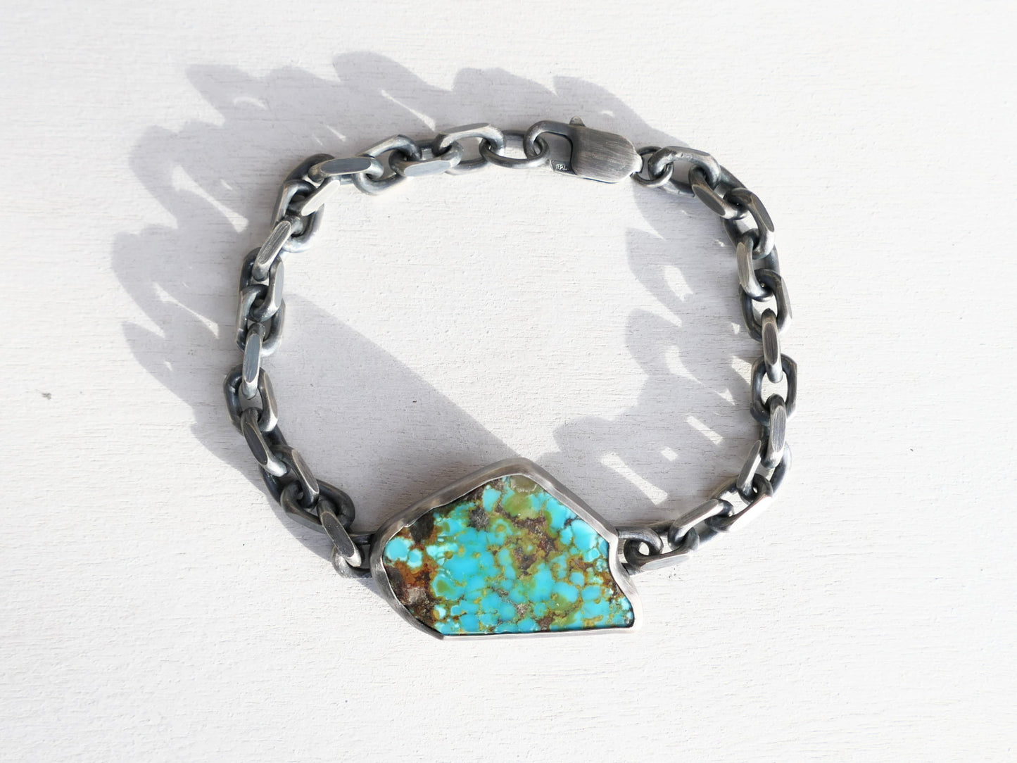 One of a Kind Large Turquoise Nugget Bracelet