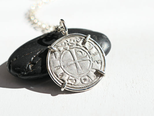 medieval silver coin authentic Crusader coin