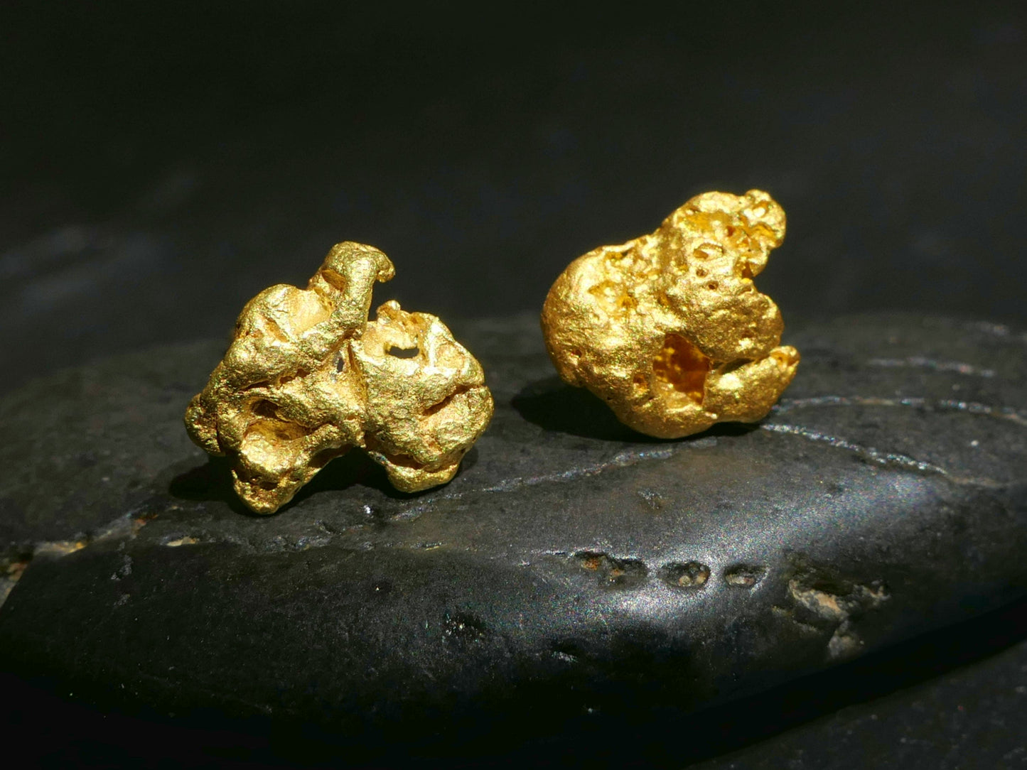 gold nugget studs