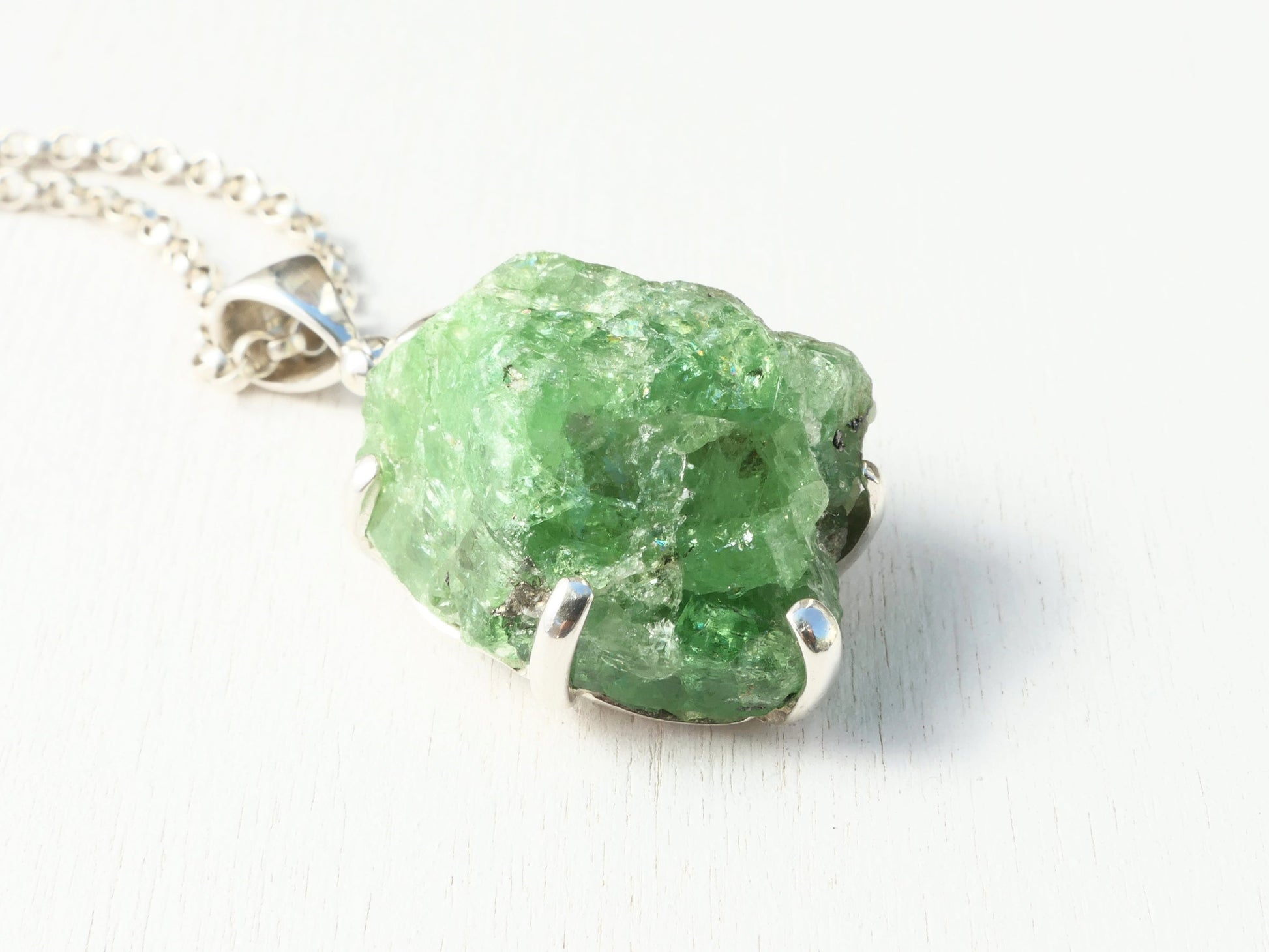 uncut tsavorite garnet