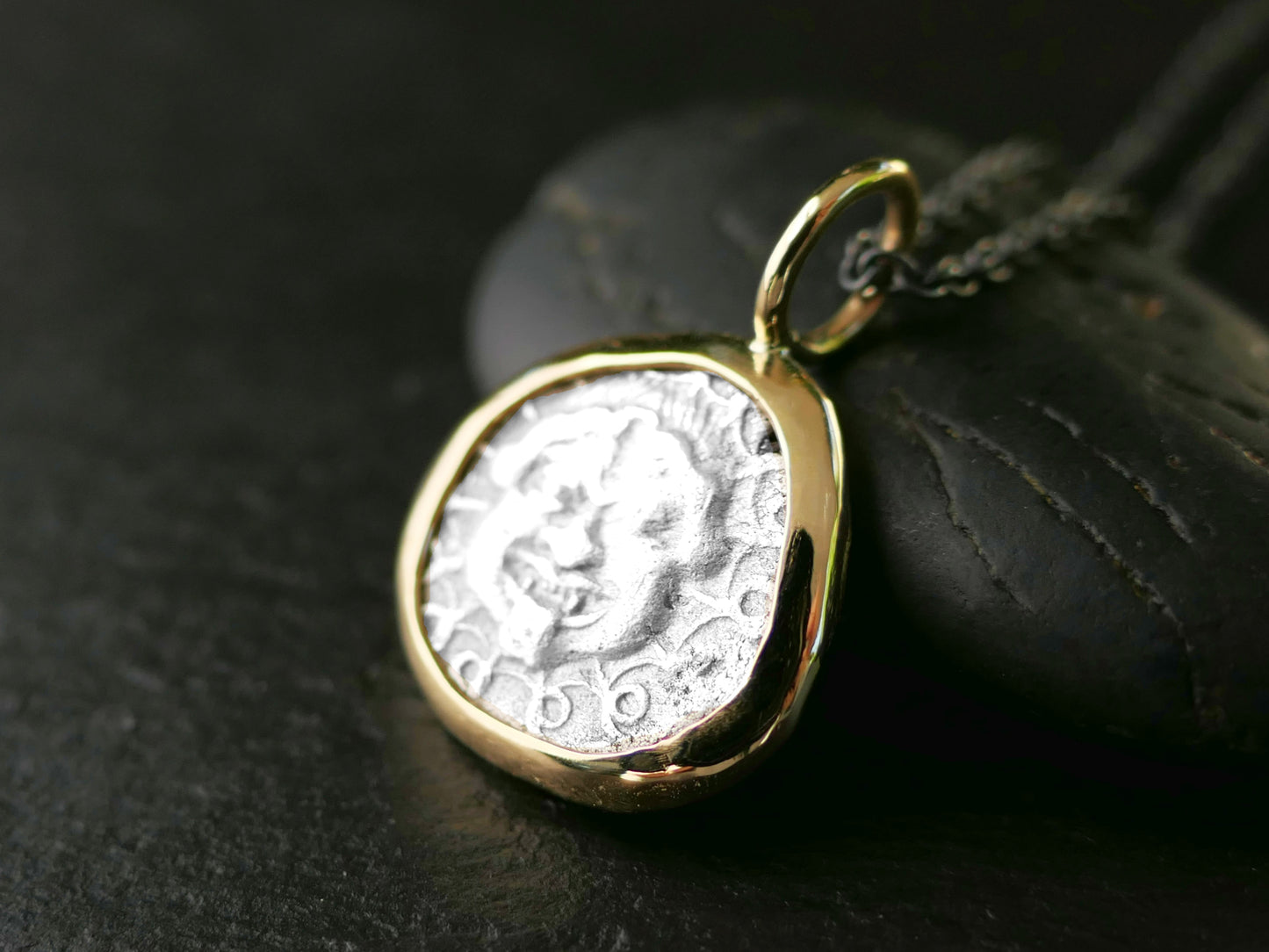 ancient Medusa coin, one of a kind coin pendant