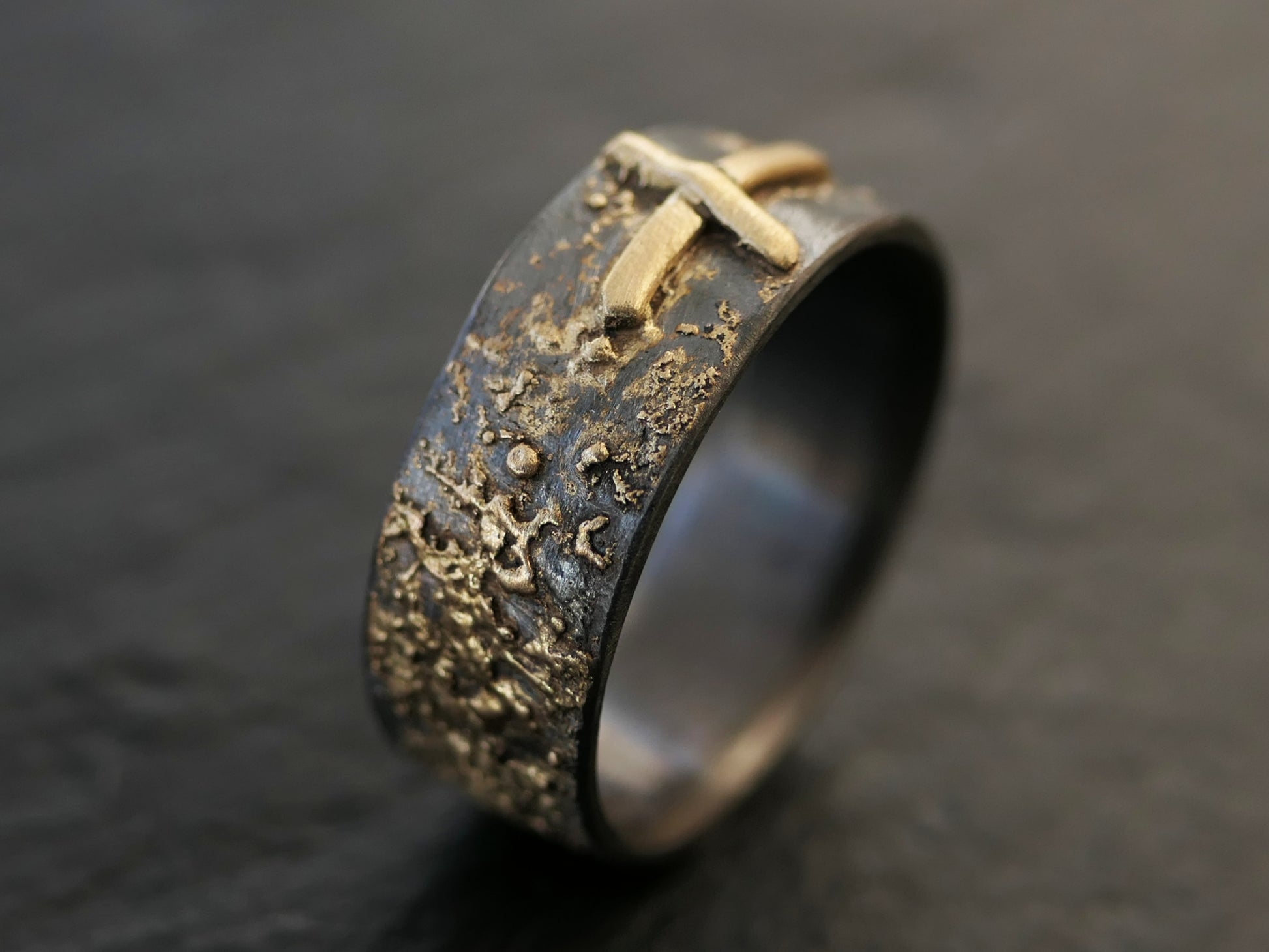 viking gold rune ring