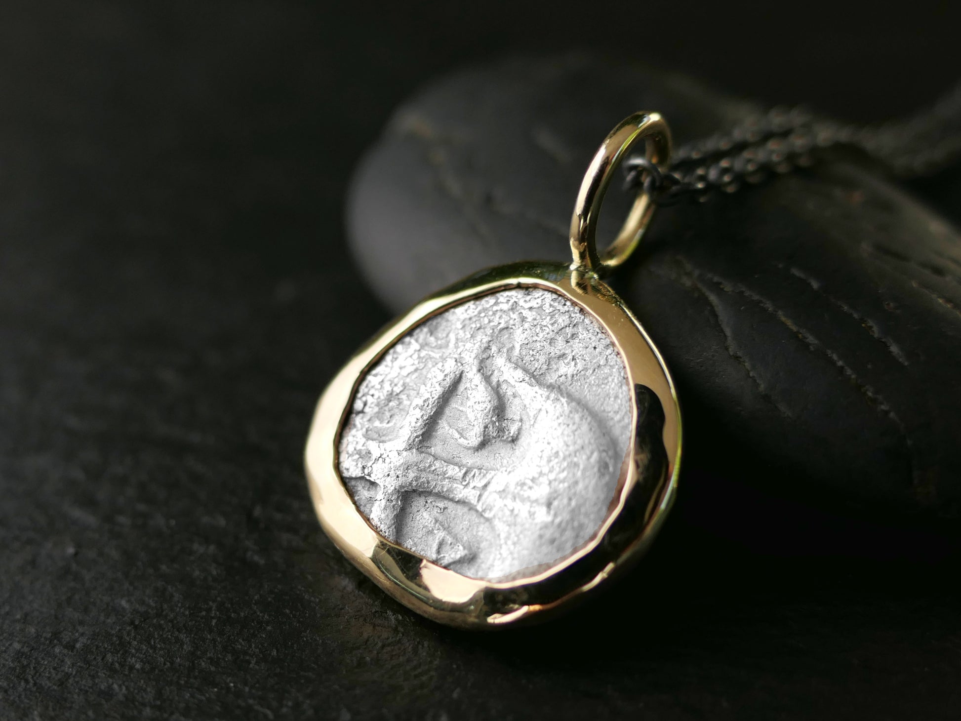 ancient Medusa coin necklace