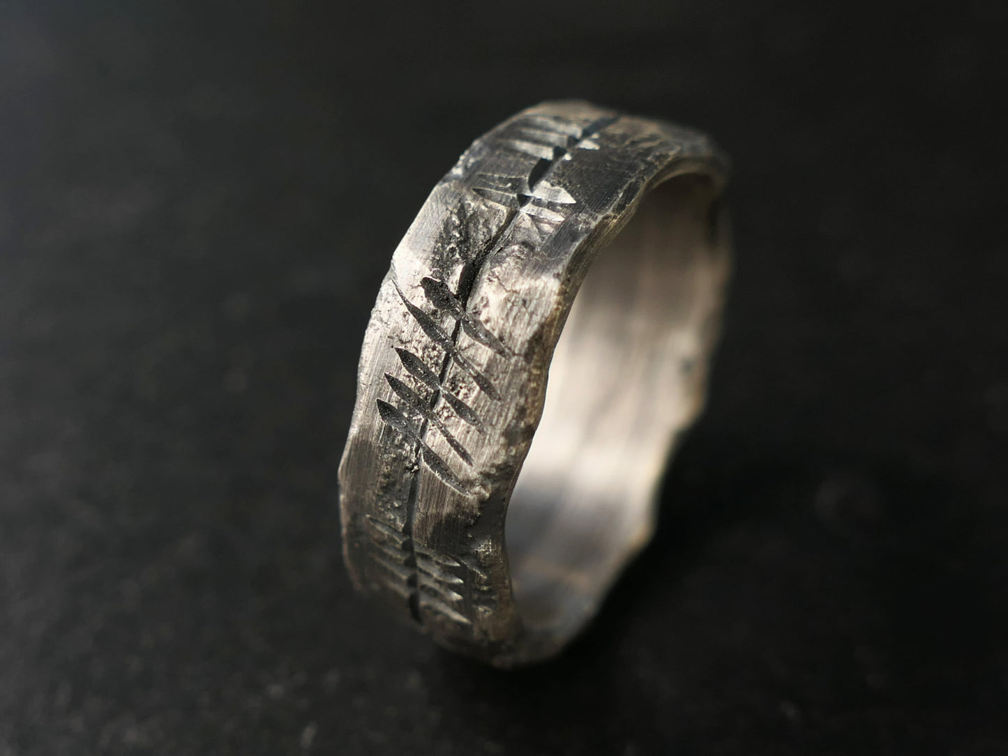 Ogham ring for men