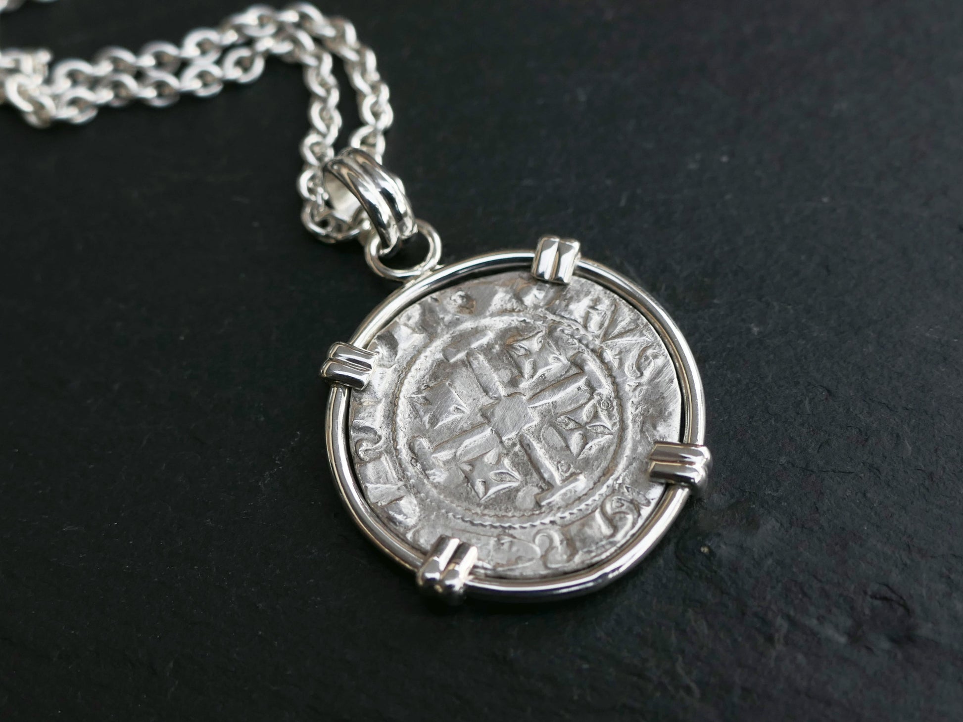 Authentic Crusader coin jewelry