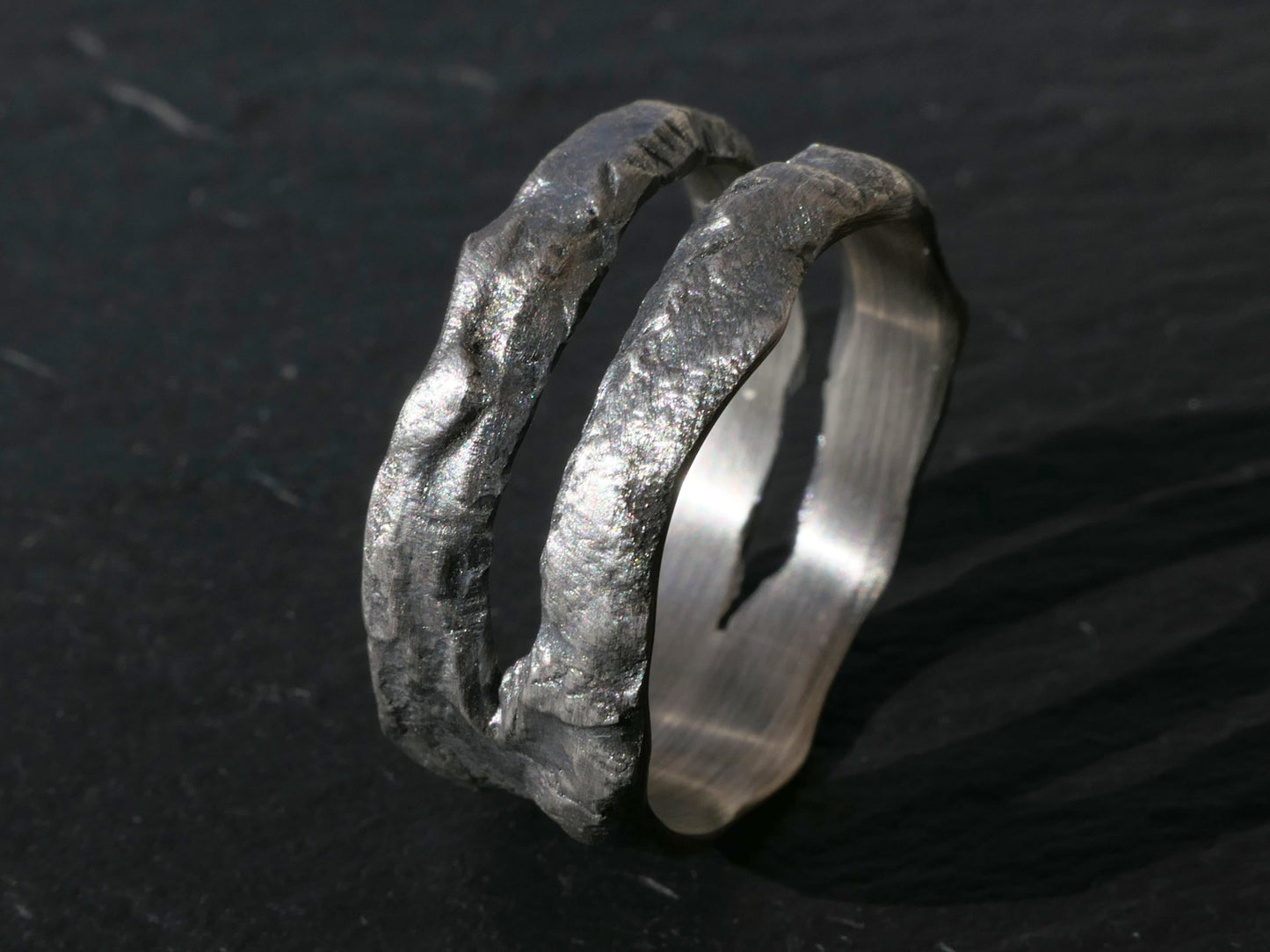 silver split shank ring