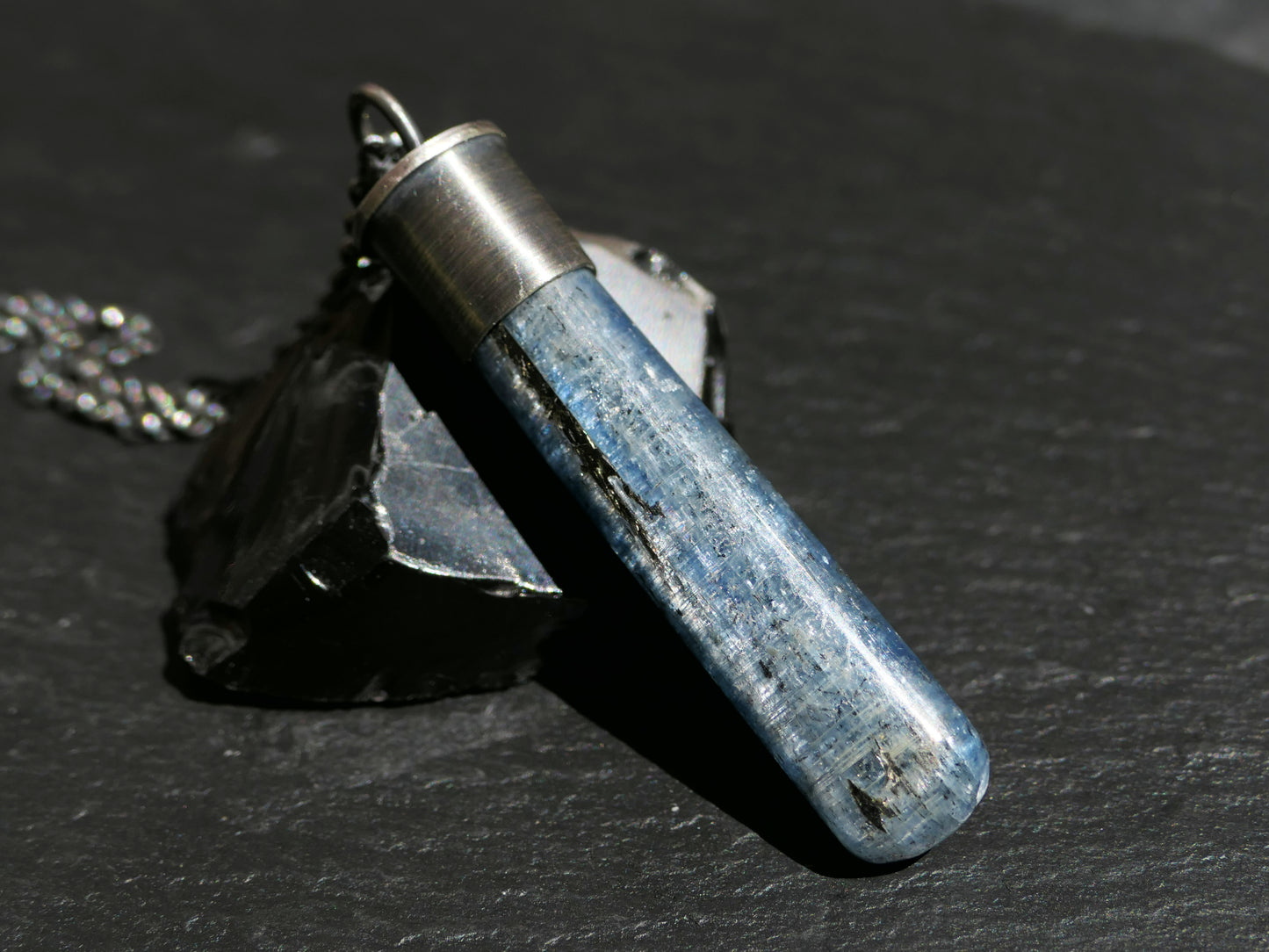 chatoyant kyanite pendant