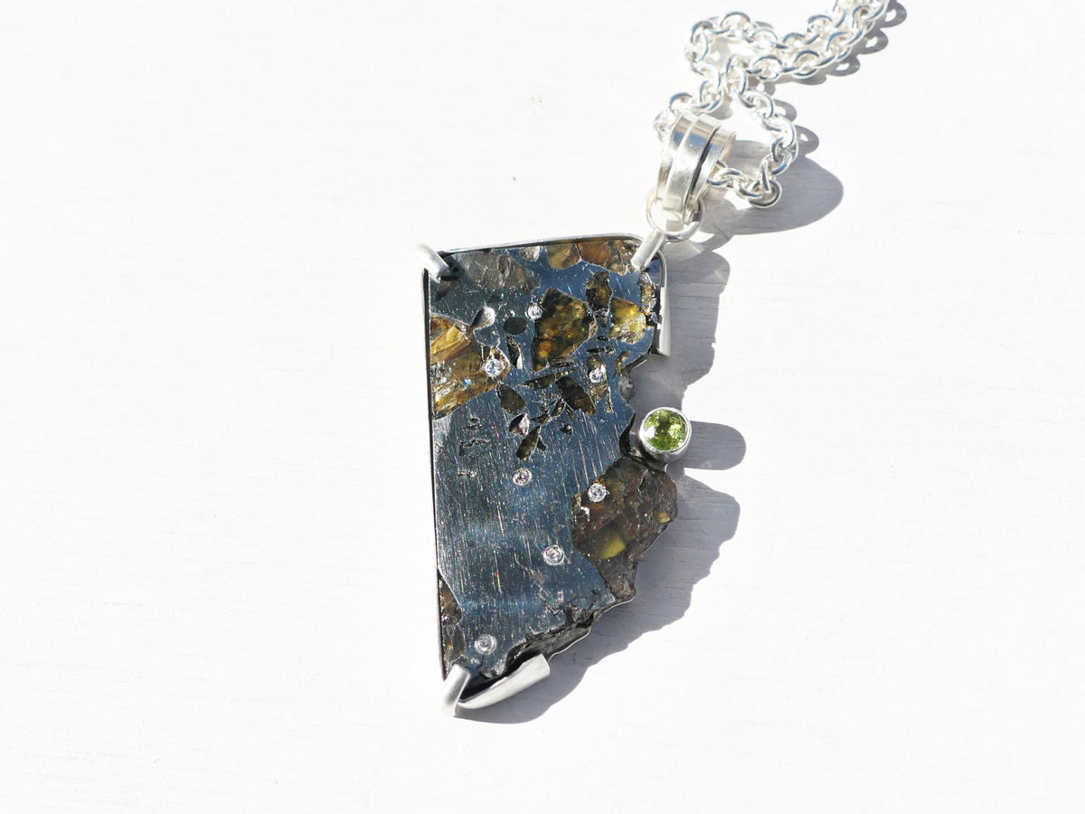 Seymchan Pallasite Meteorite Slice
