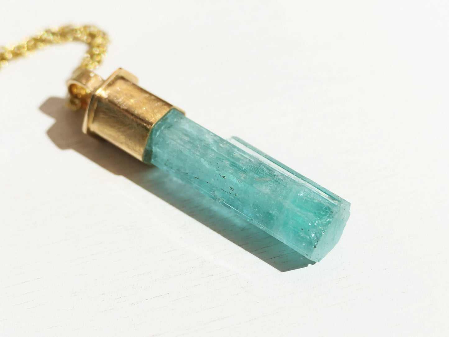 Vanadium Emerald crystal charm pendant for men